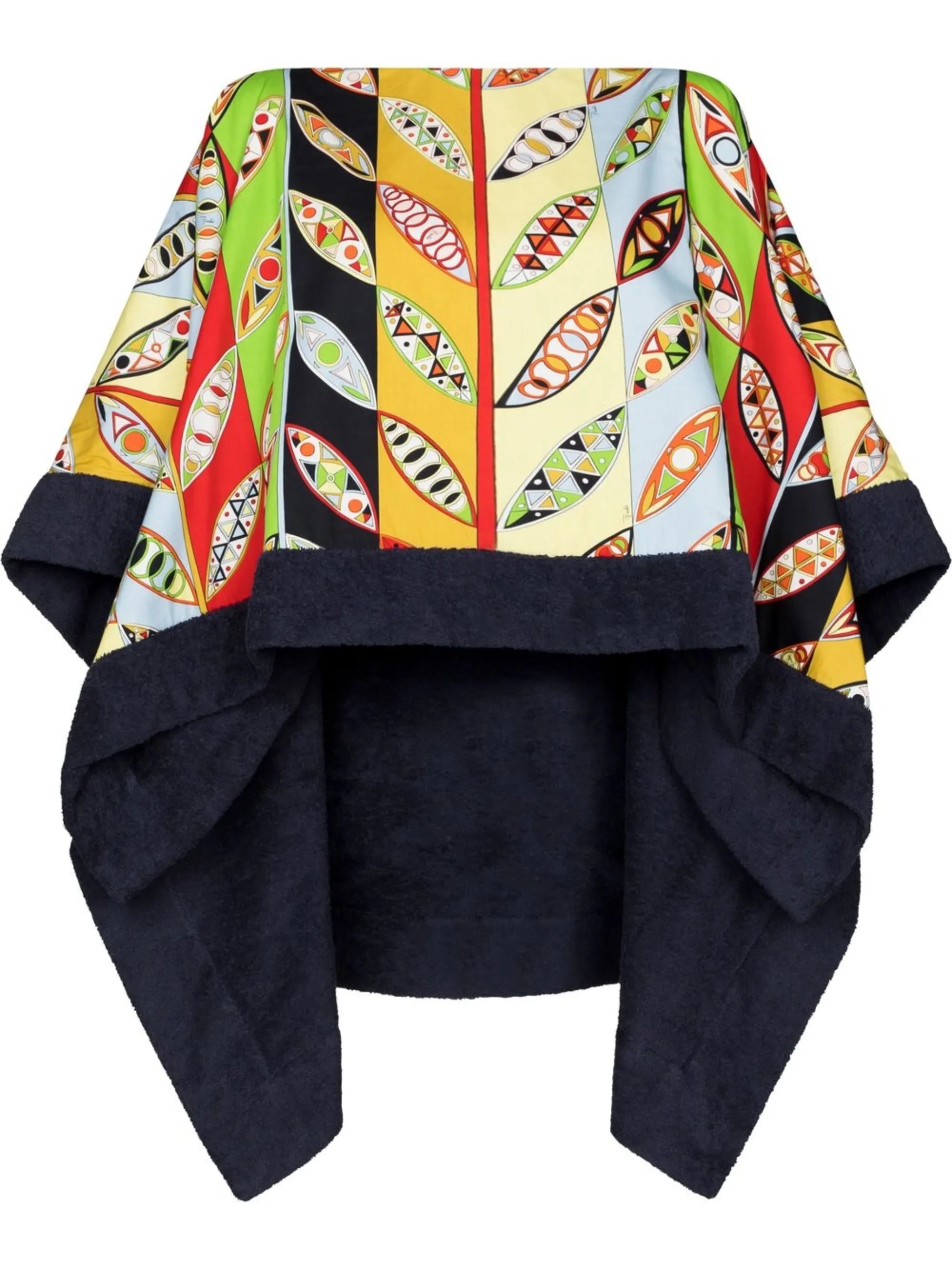 graphic-print asymmetric-hem top