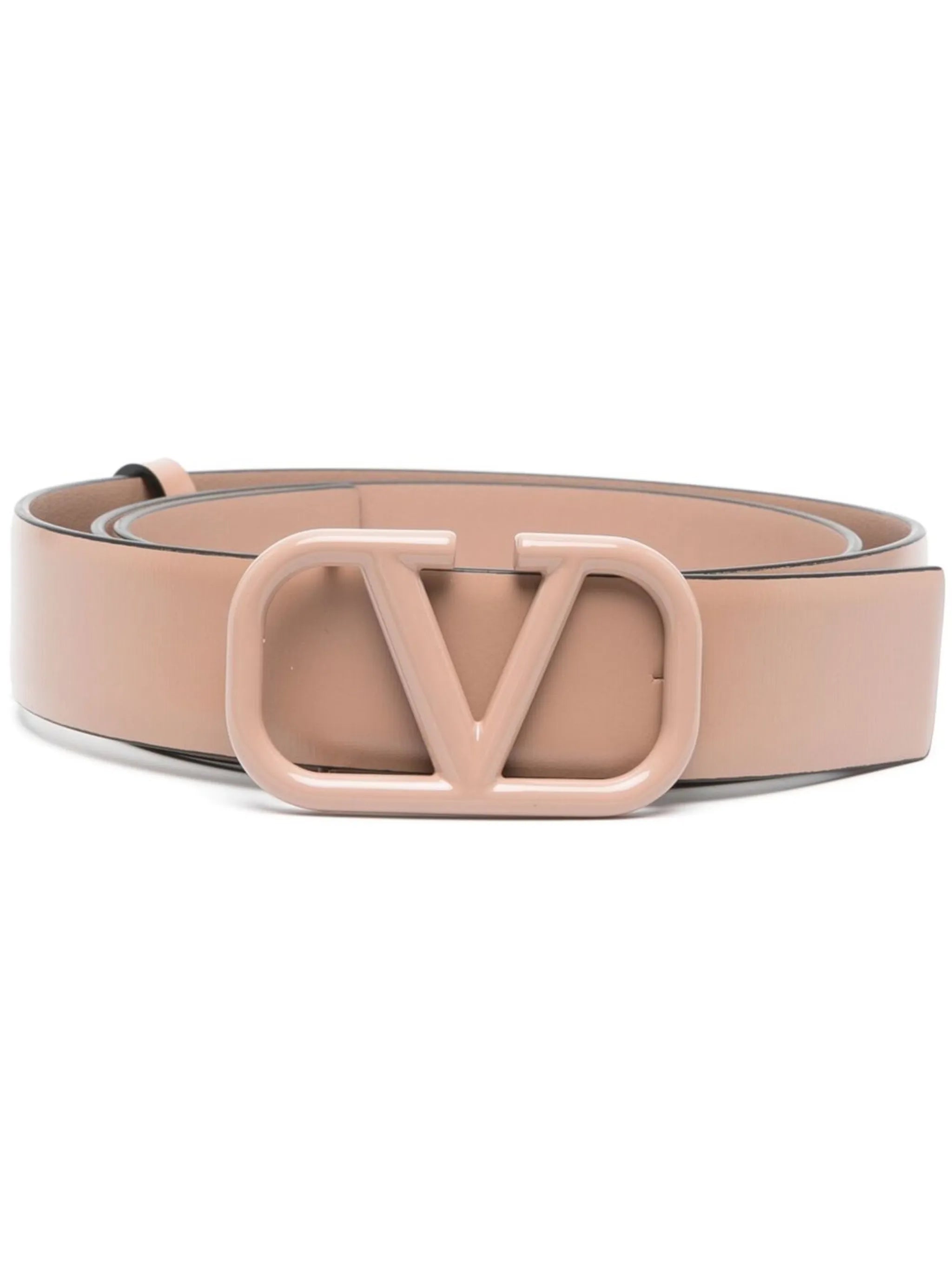 VLogo leather belt
