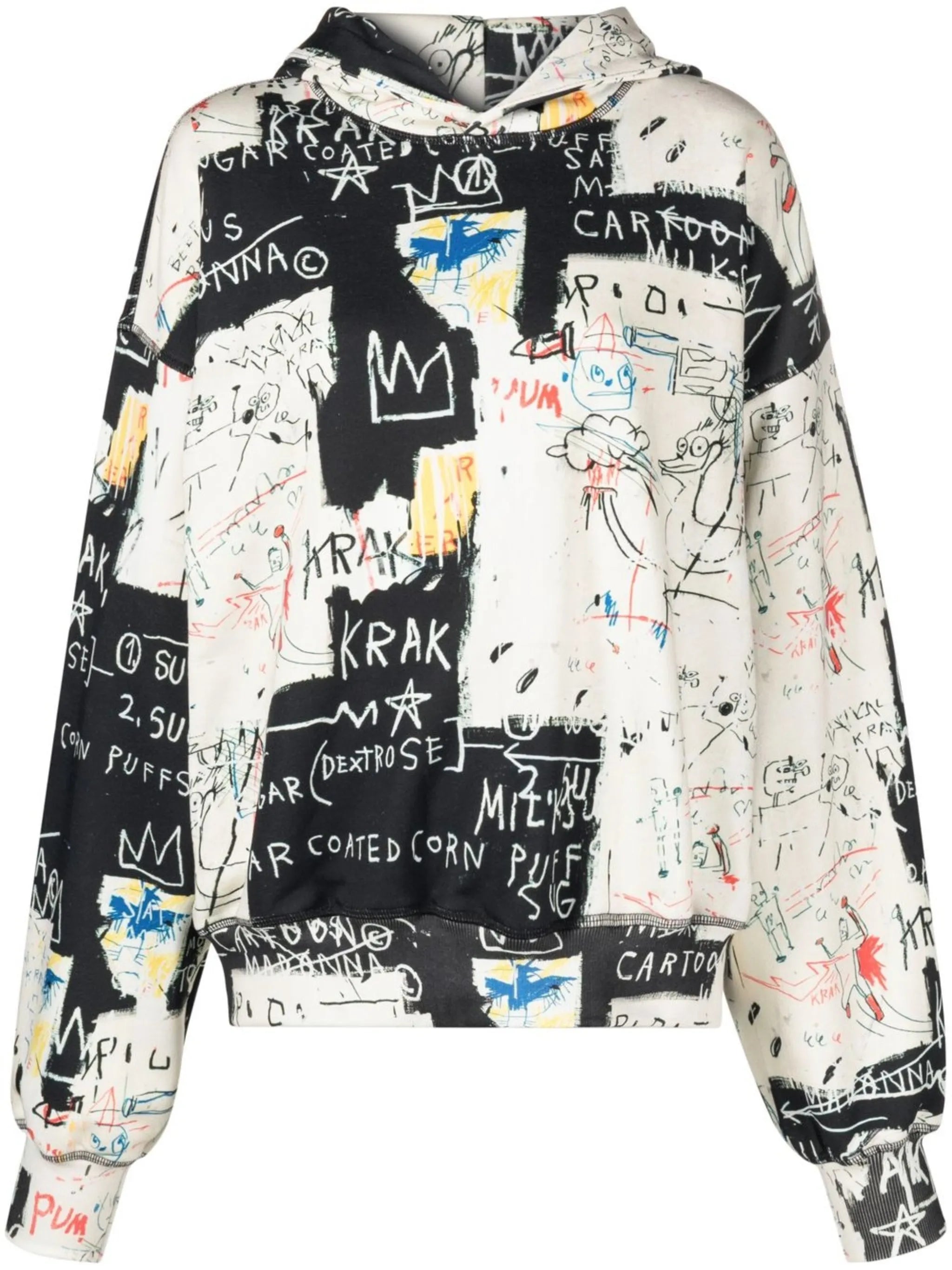 patchwork-design hoodie