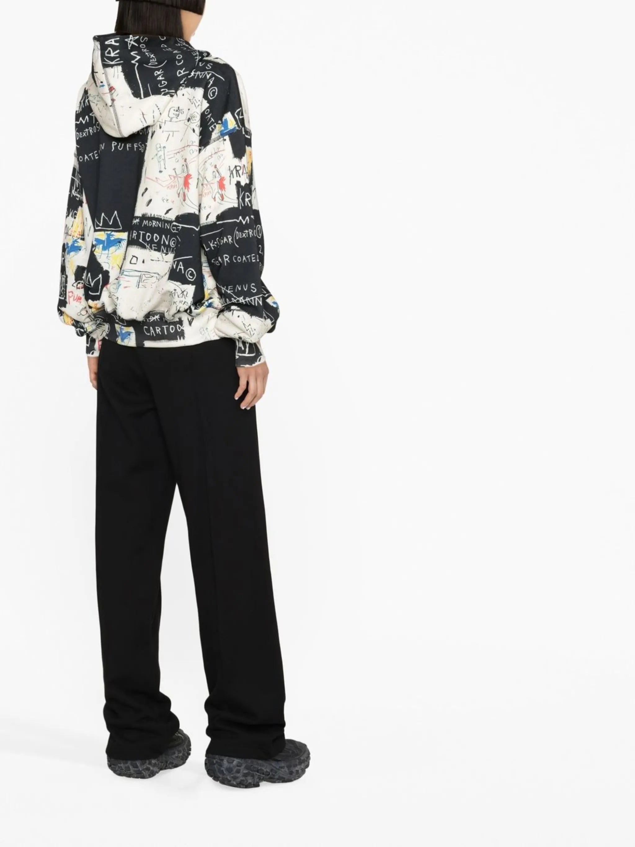 patchwork-design hoodie