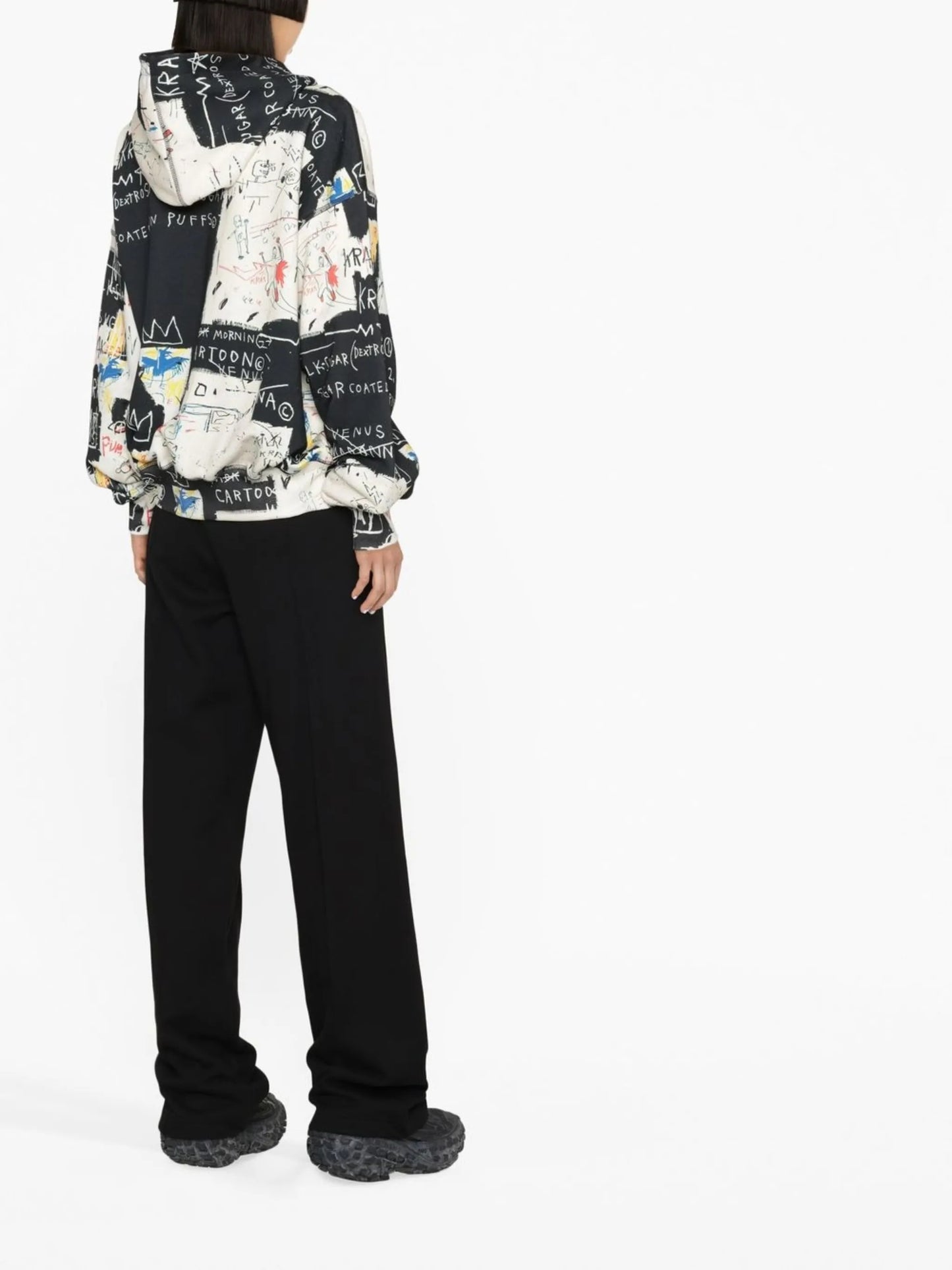 patchwork-design hoodie