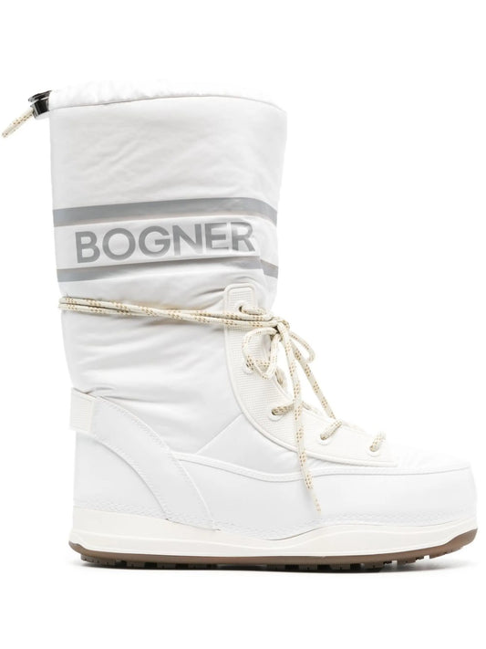 logo-print lace-up snow-boots