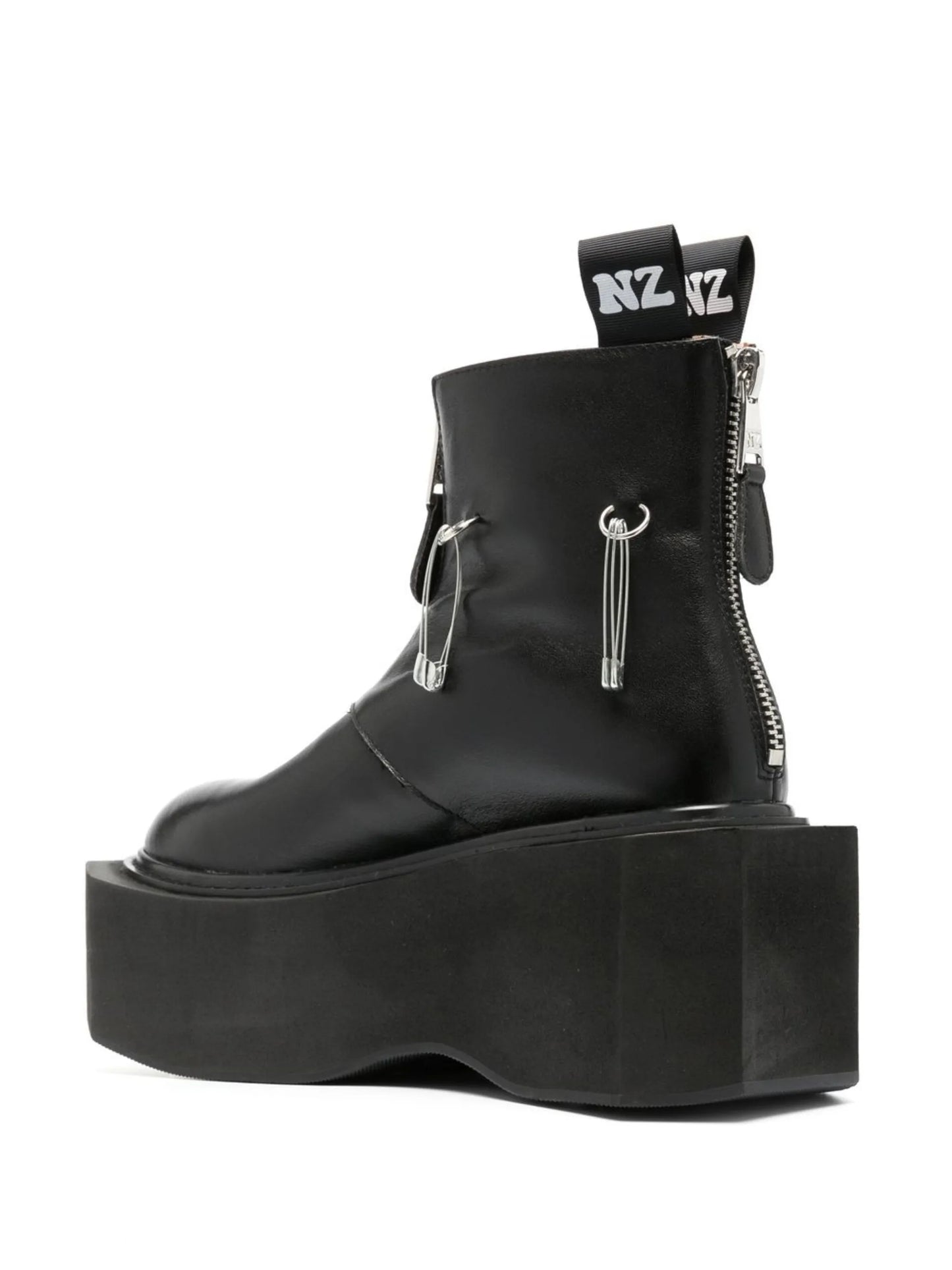 platform zipped 95mm boots