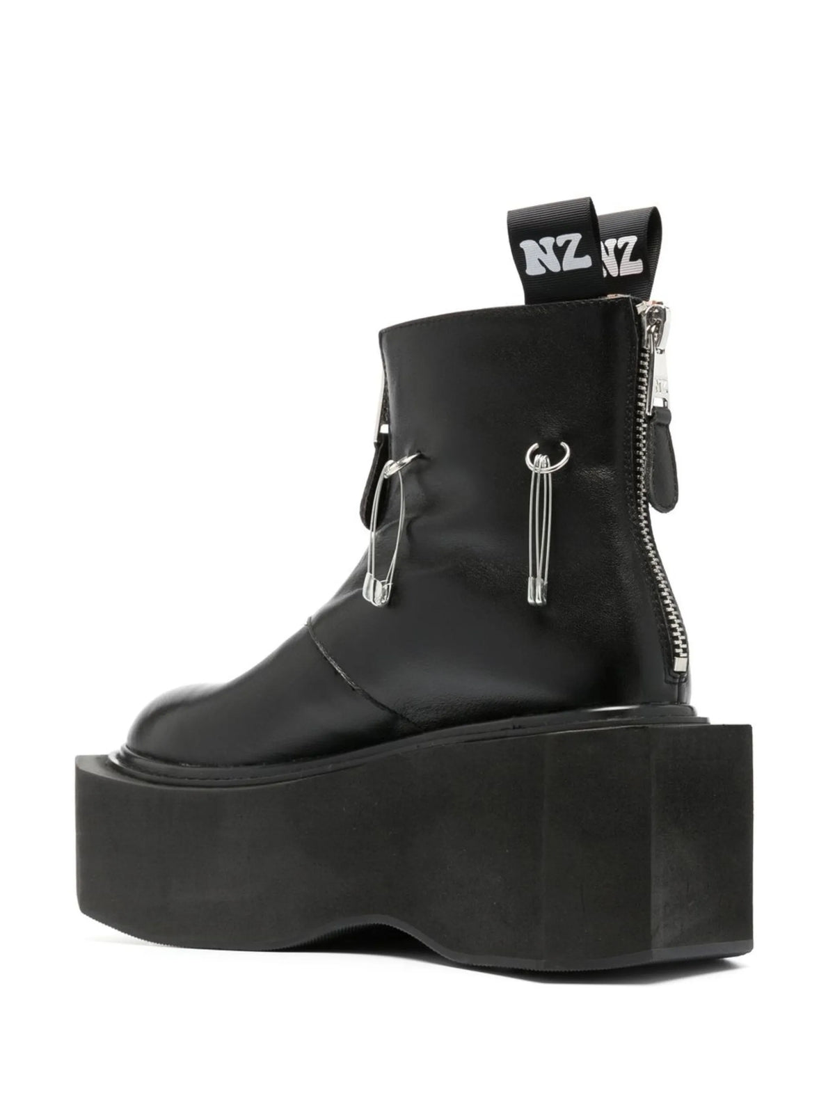 platform zipped 95mm boots