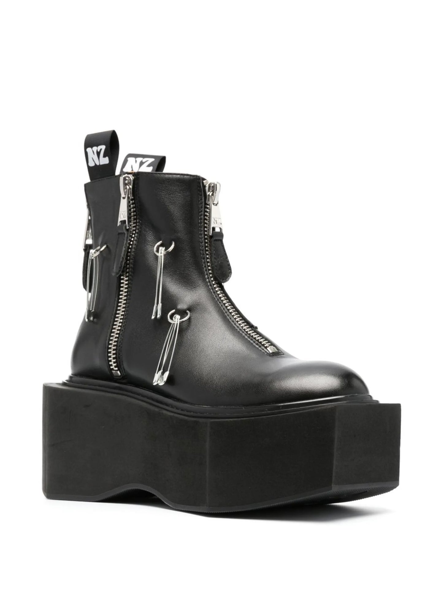 platform zipped 95mm boots
