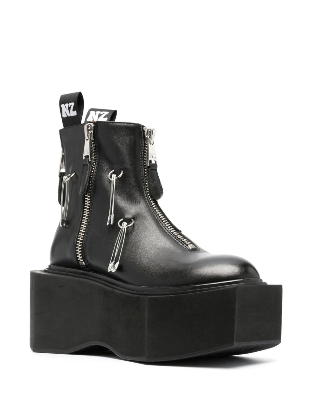 platform zipped 95mm boots