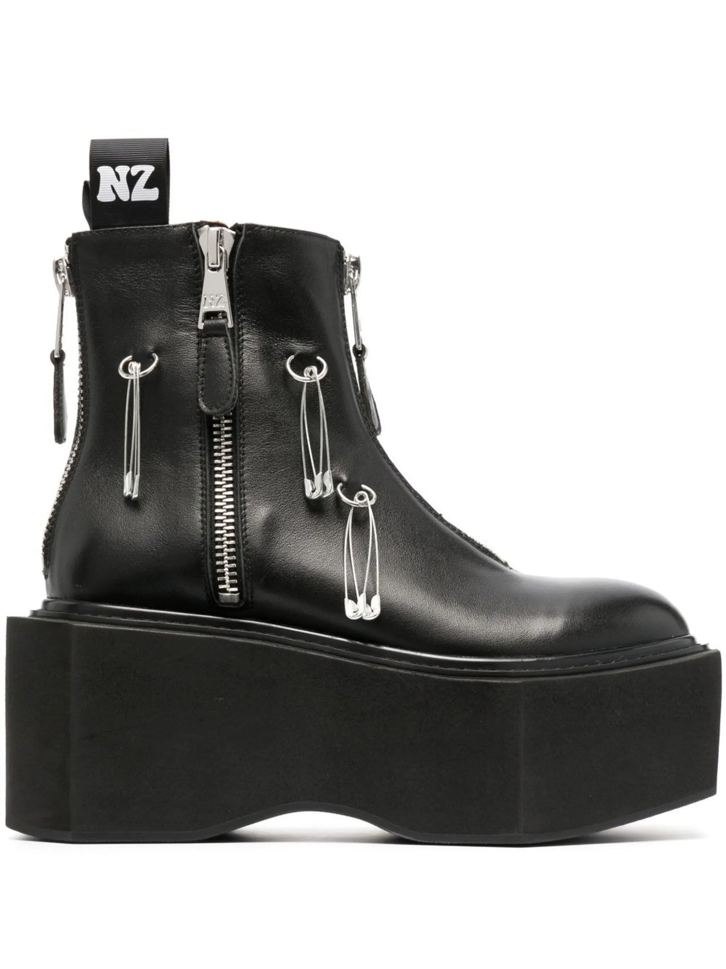 platform zipped 95mm boots