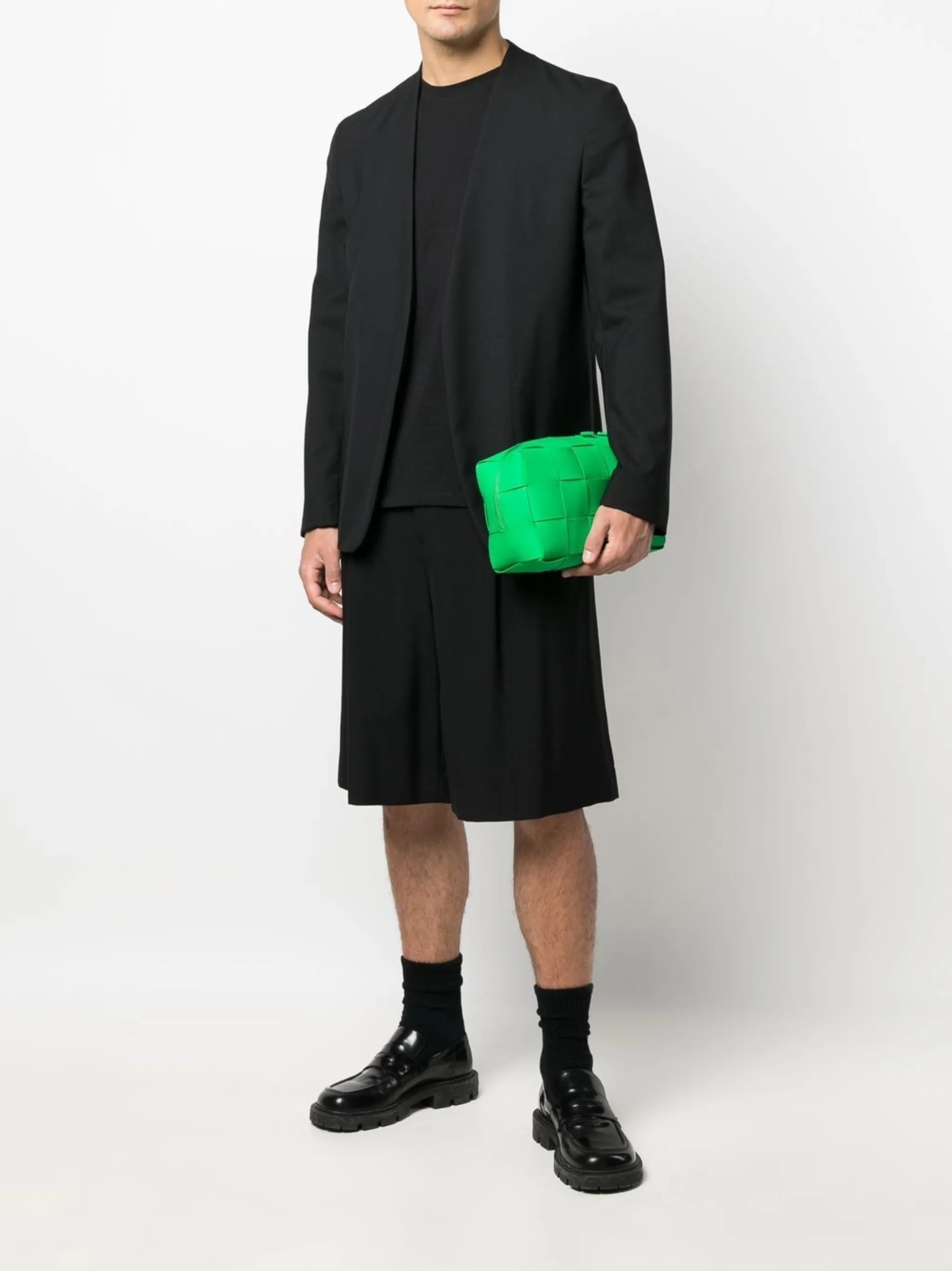 Intrecciato zip-up clutch bag