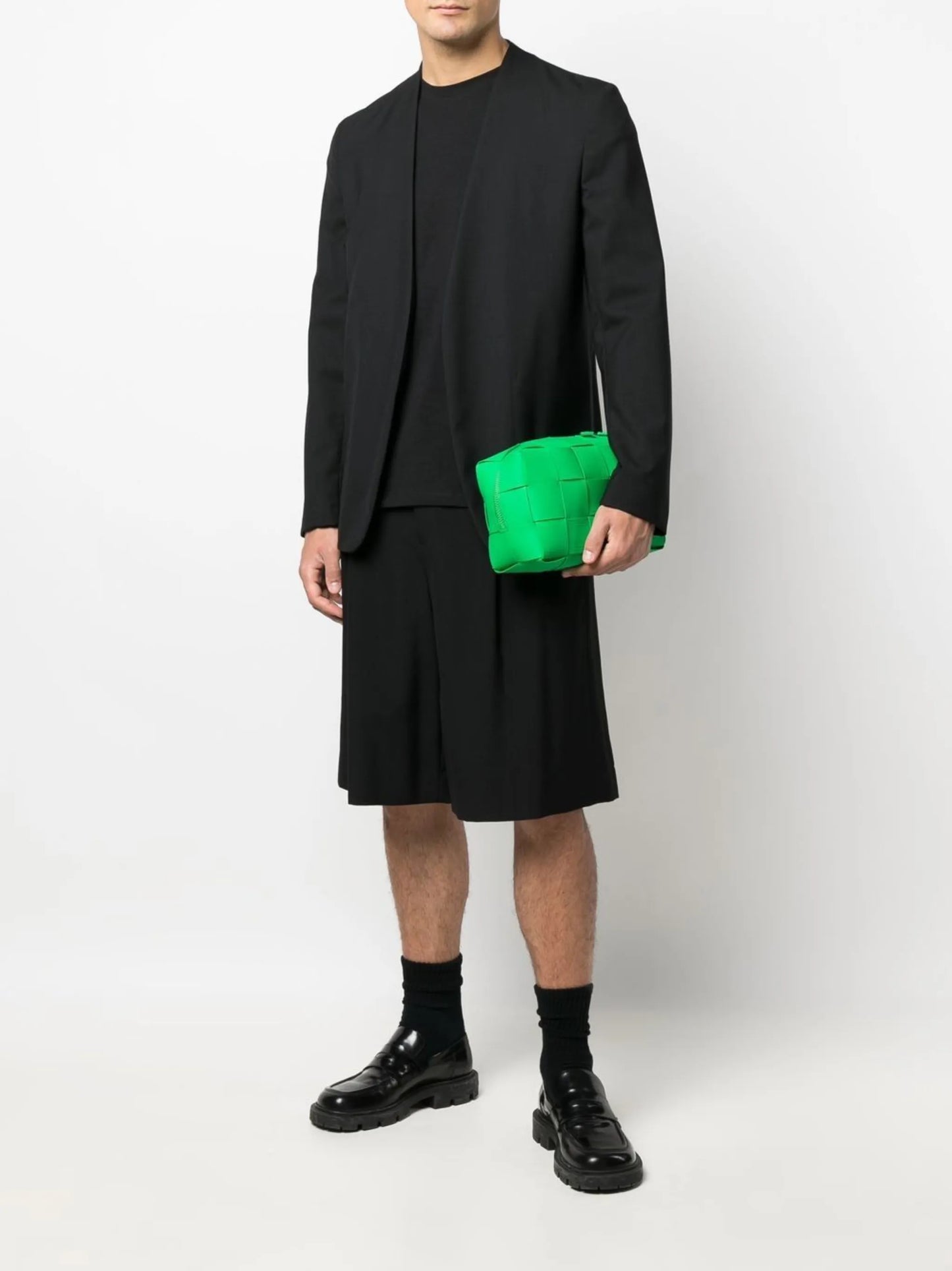 Intrecciato zip-up clutch bag