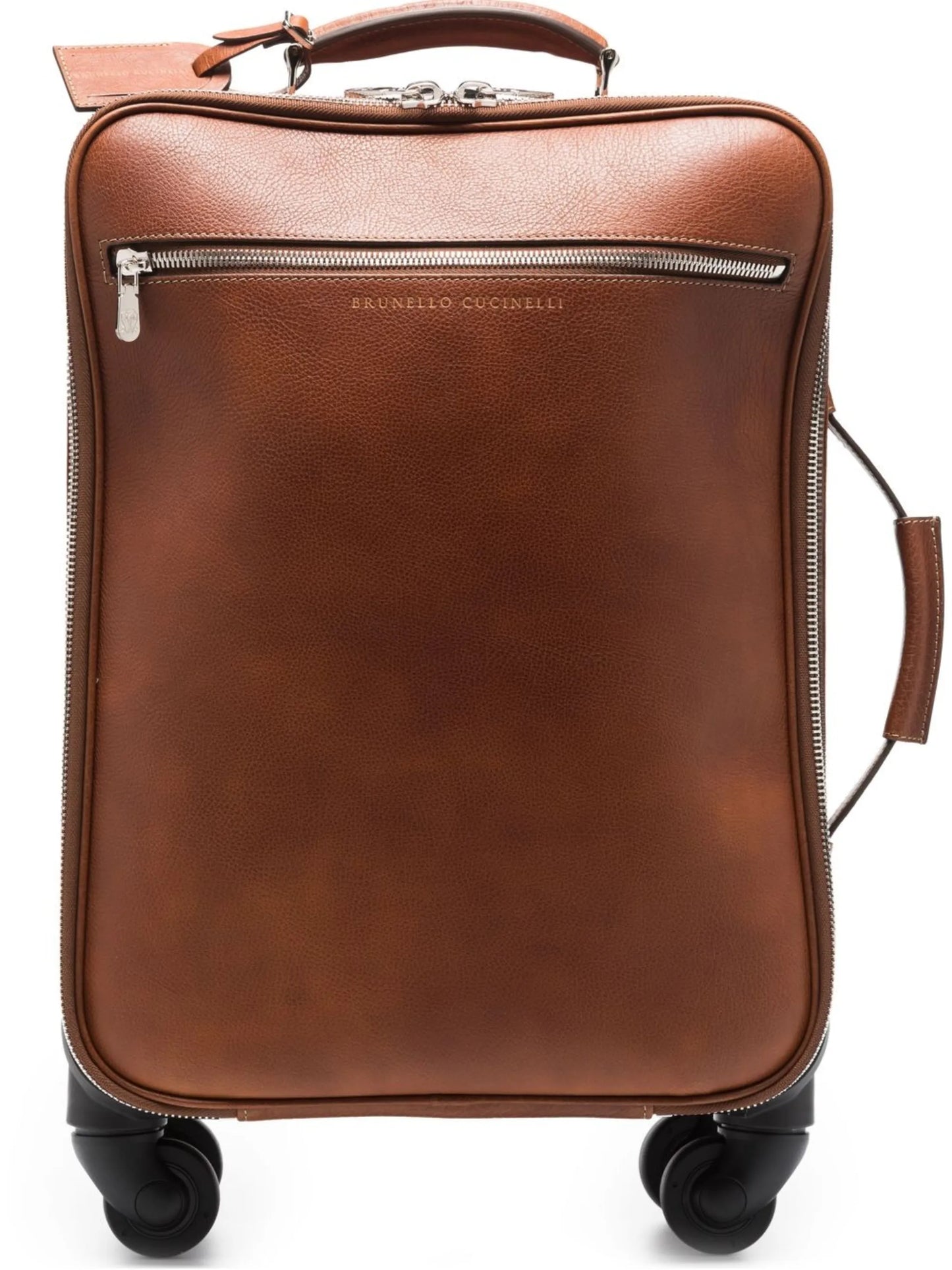 logo-embossed suitcase