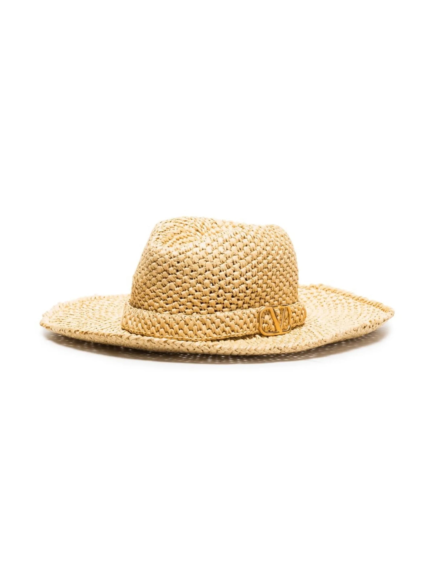 VLogo Signature raffia sun hat