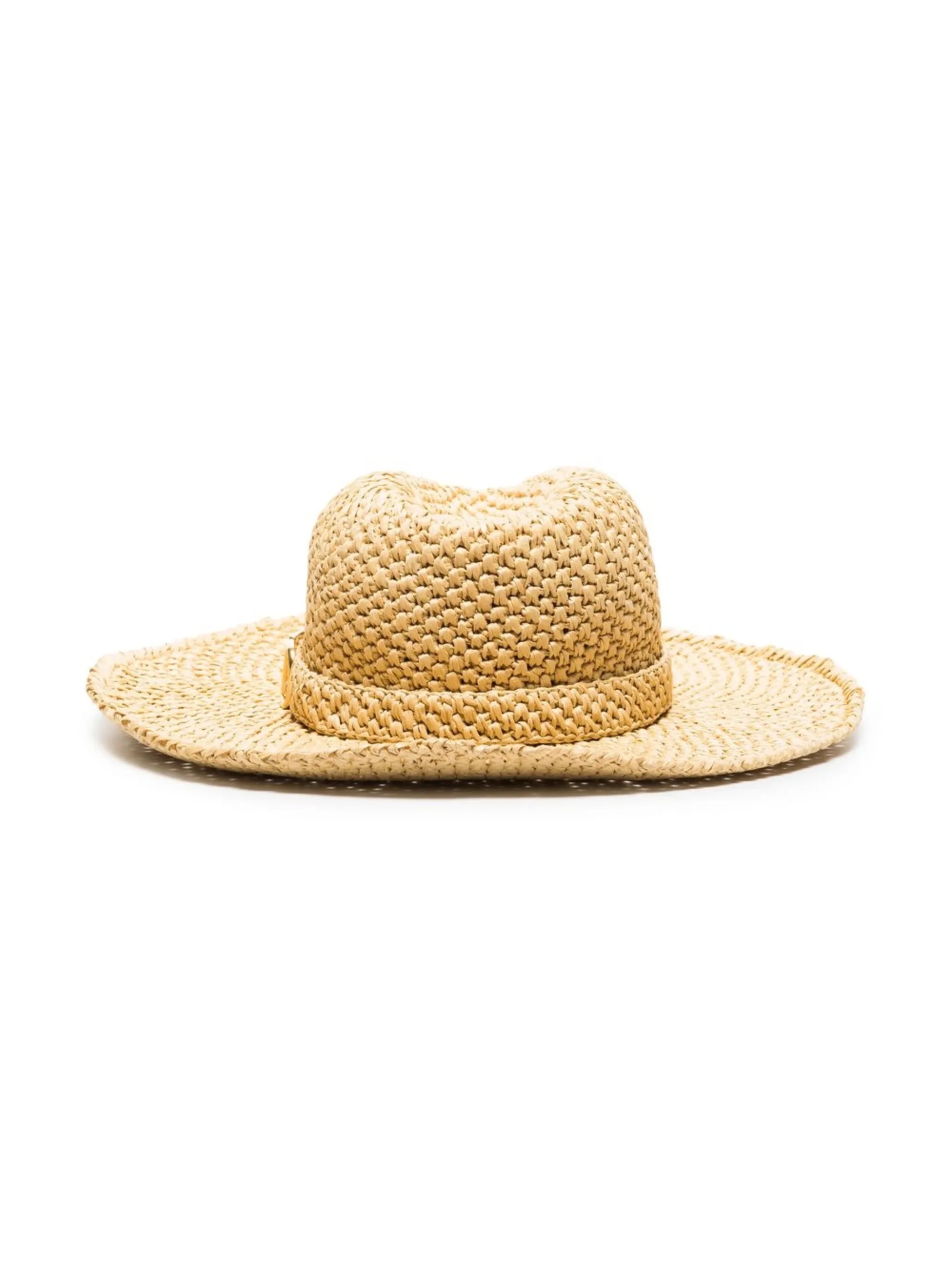 VLogo Signature raffia sun hat