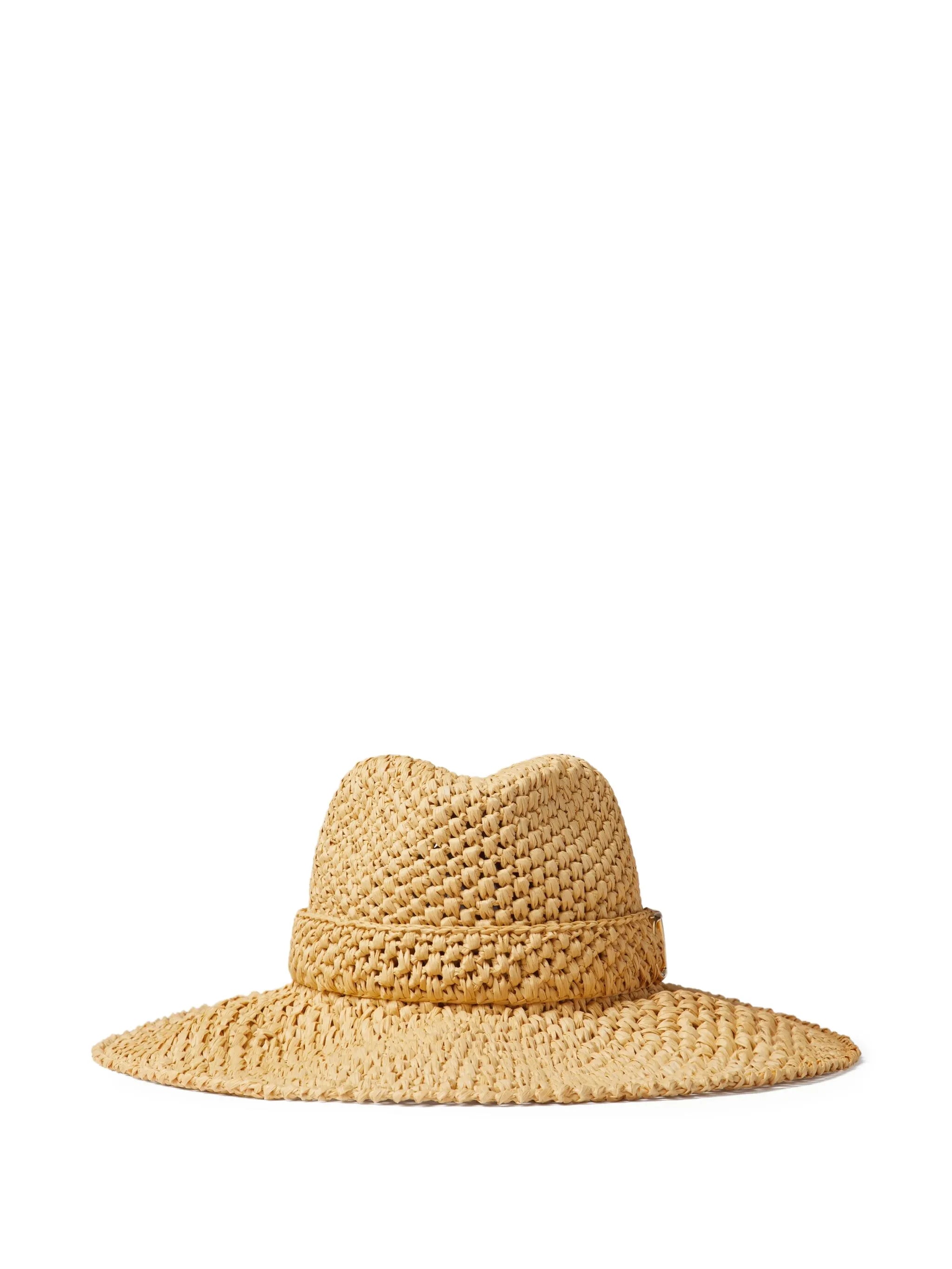 VLogo Signature raffia sun hat
