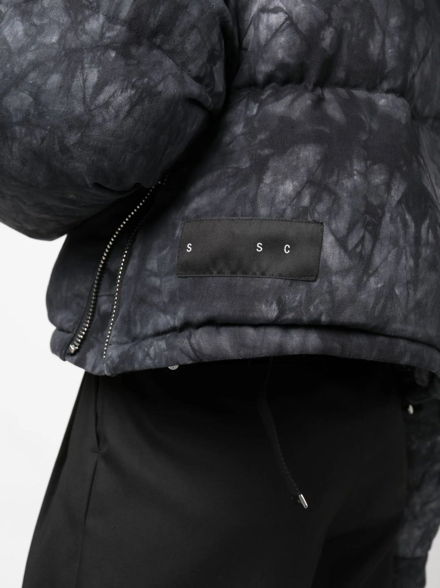 Willow faded-print cropped puffer jacket