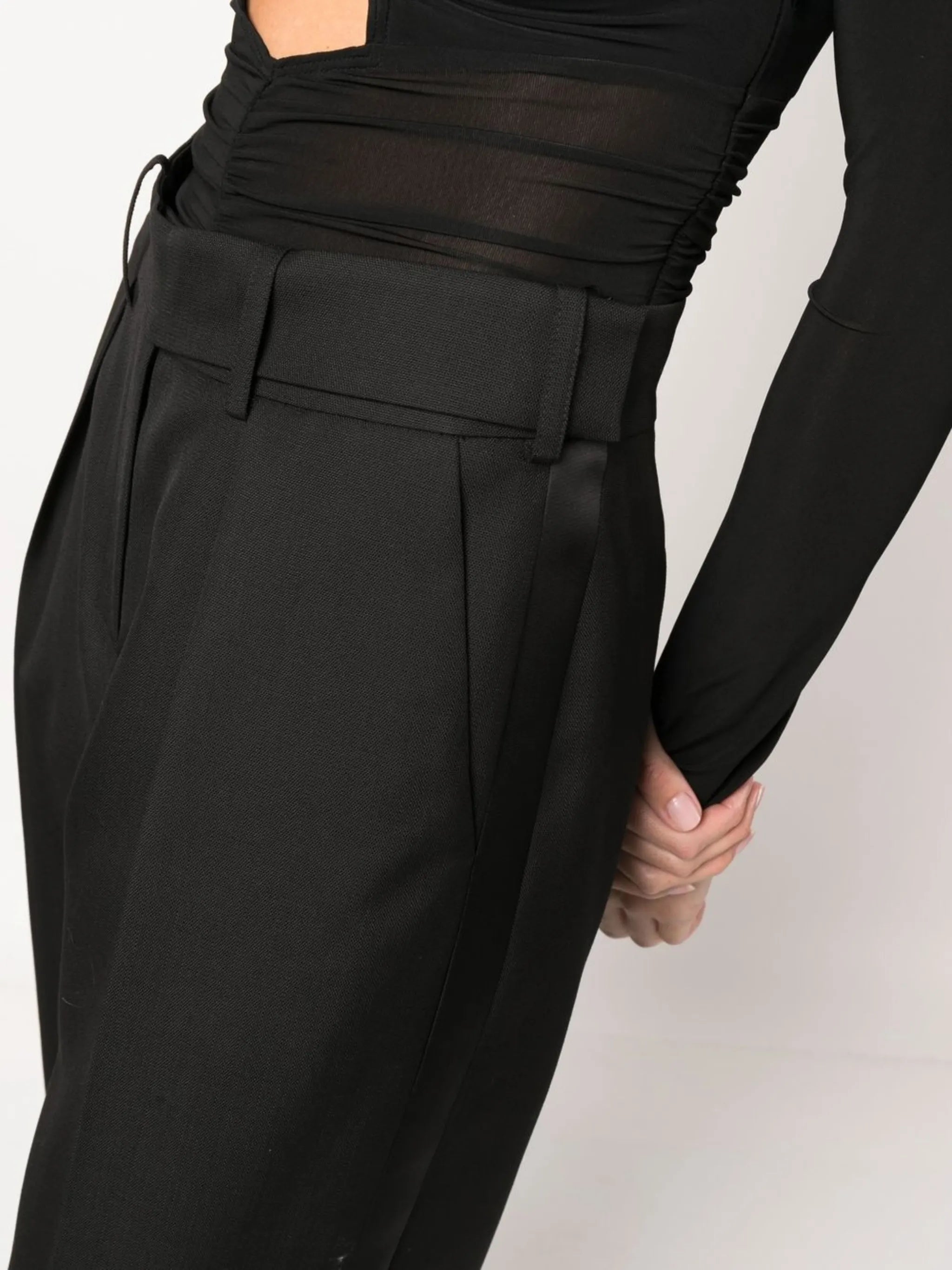 tailored wool trousers