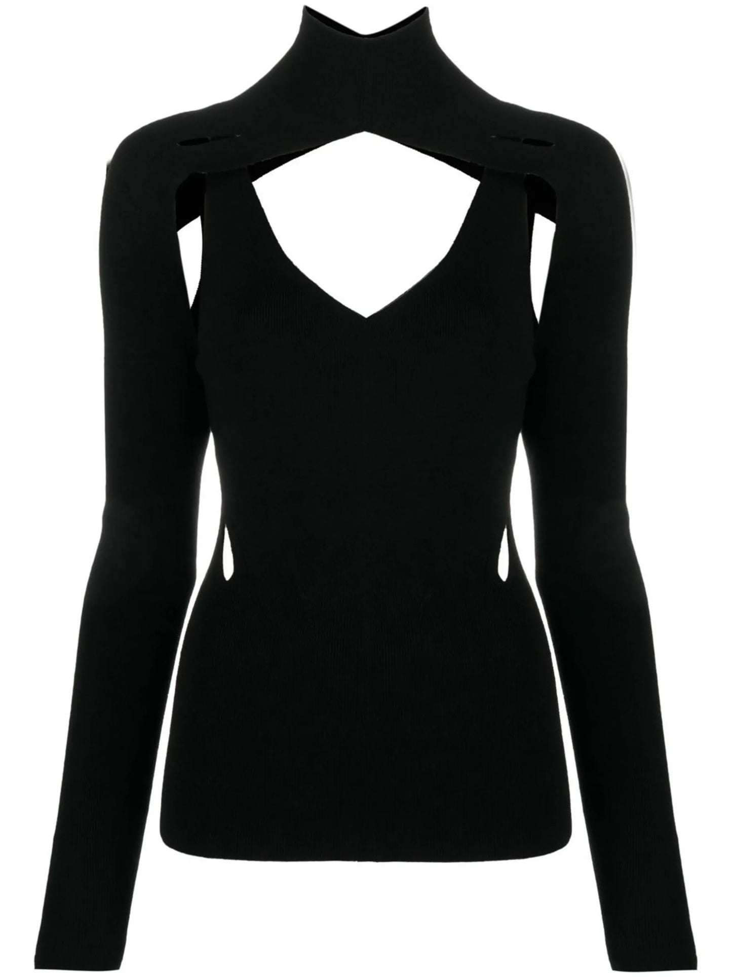 cut-out detail knitted top
