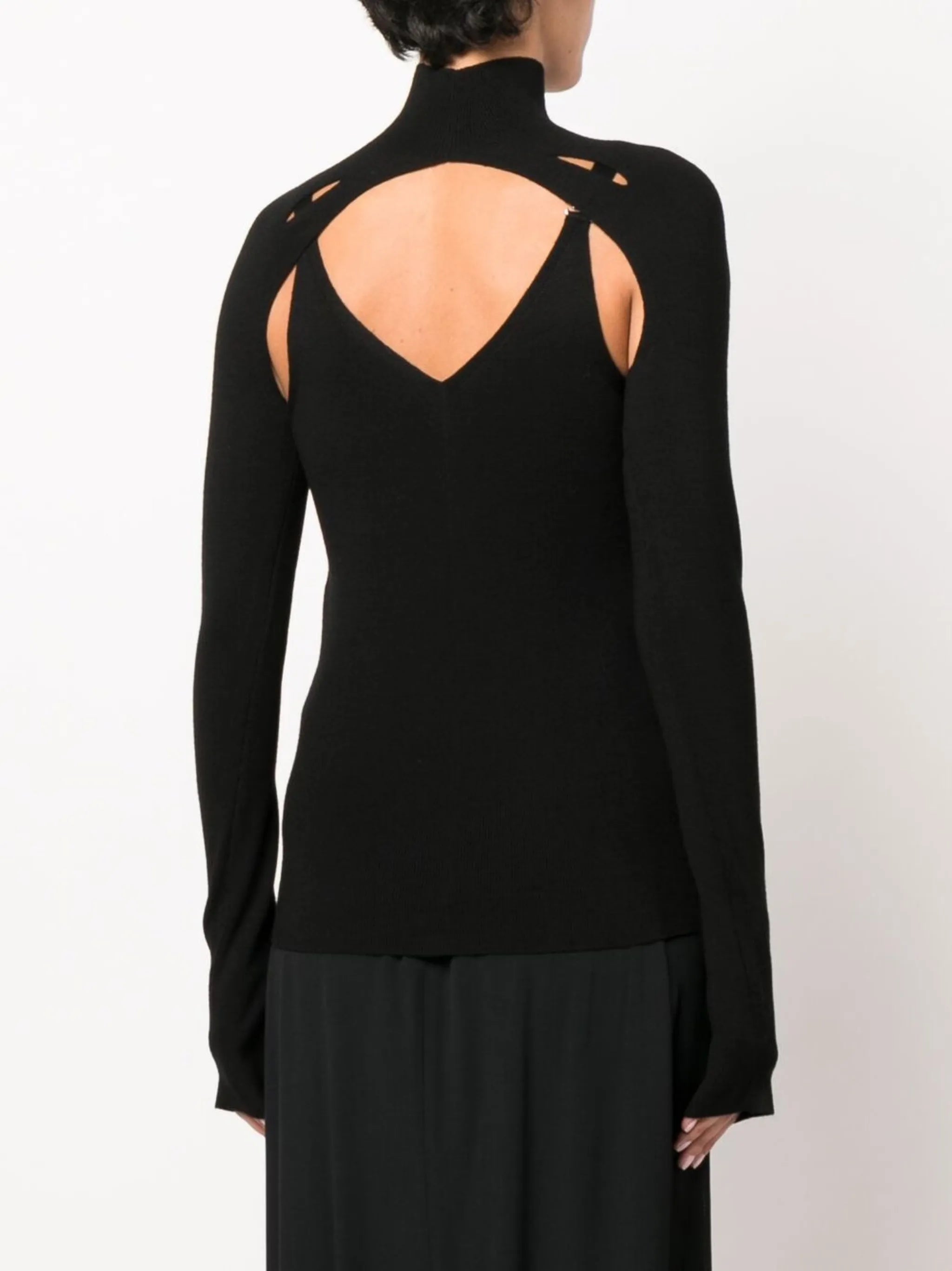 cut-out detail knitted top