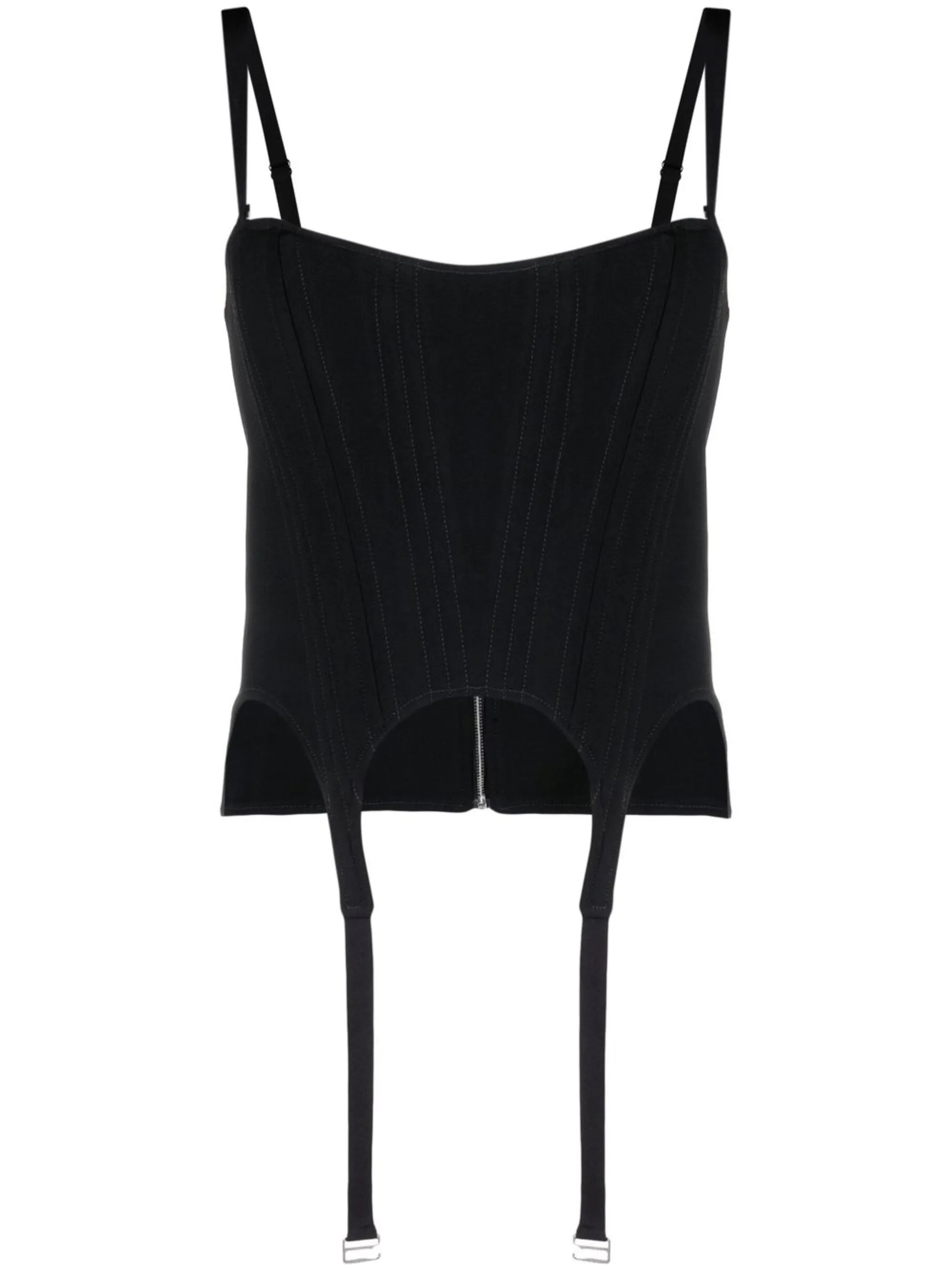 strap-detailed corset vest