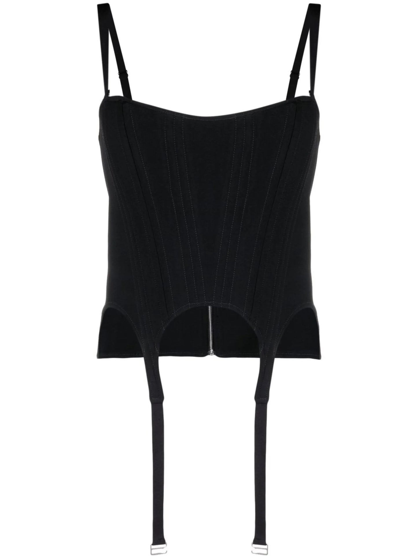 strap-detailed corset vest