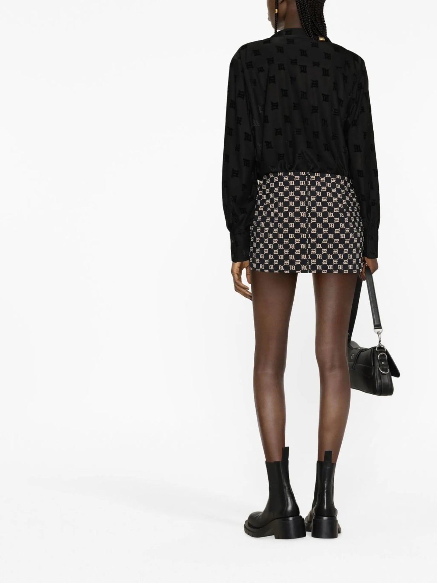 logo-print miniskirt