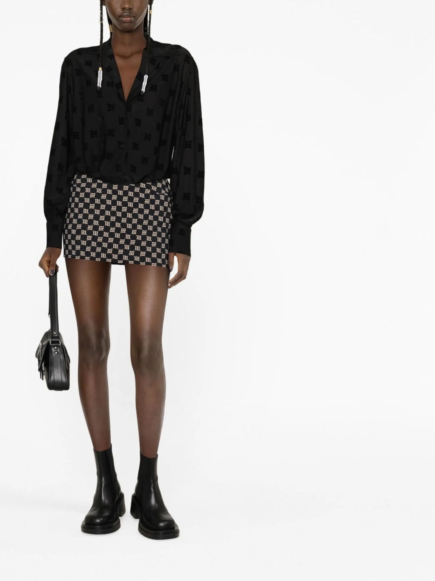 logo-print miniskirt