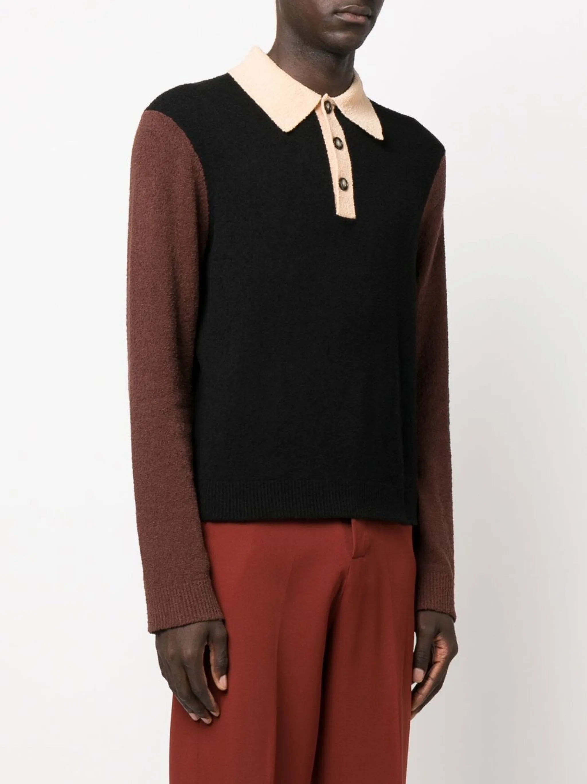 Saber colour-block polo shirt