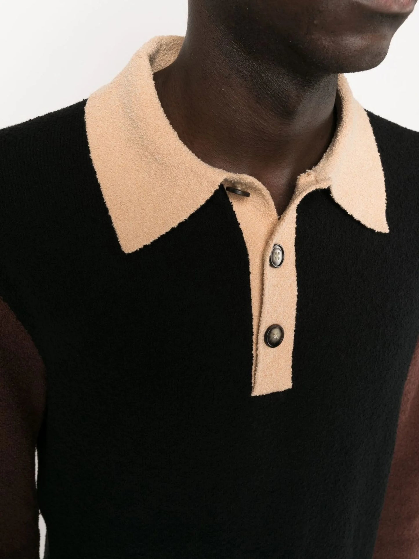 Saber colour-block polo shirt