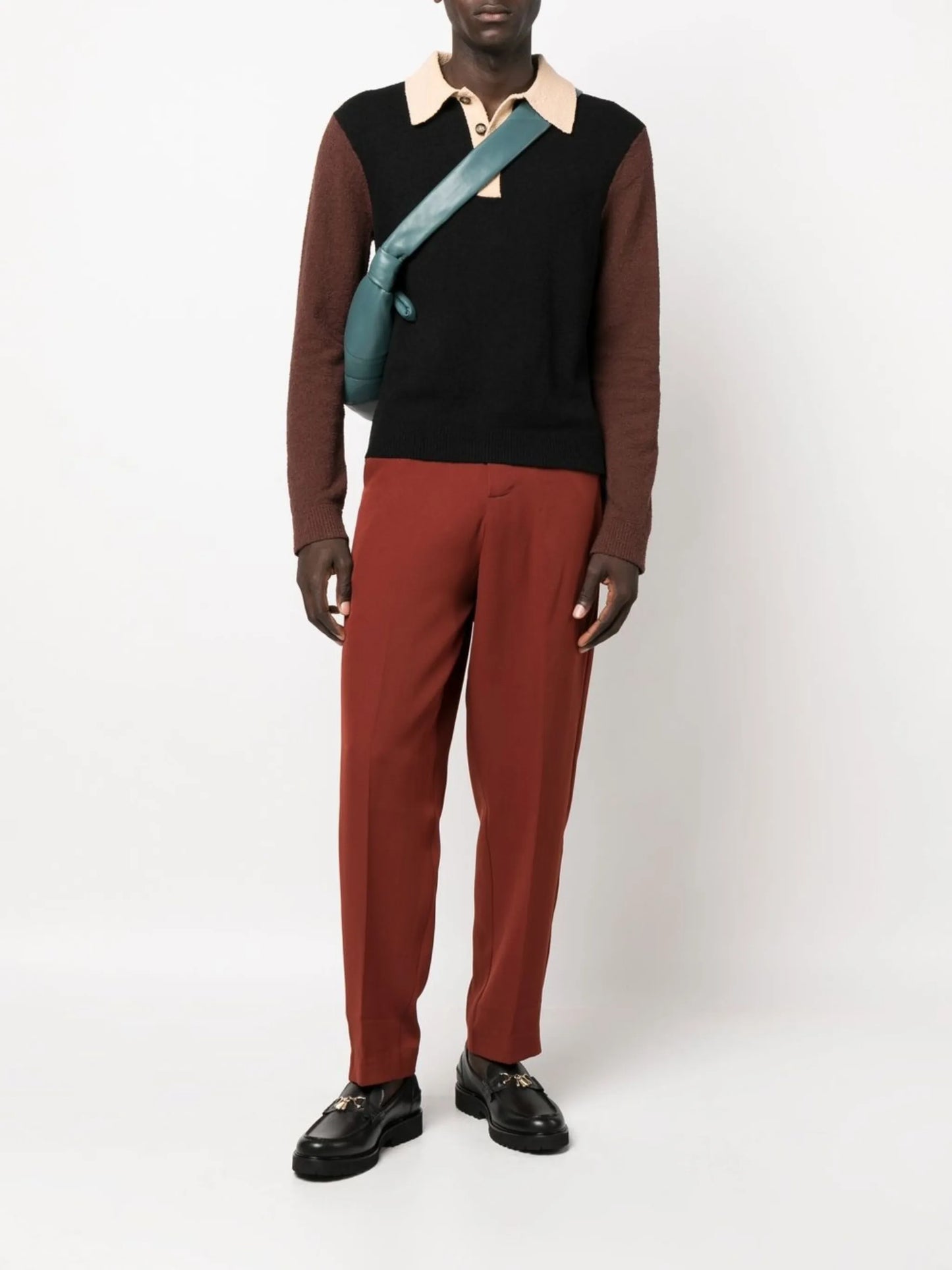 Saber colour-block polo shirt
