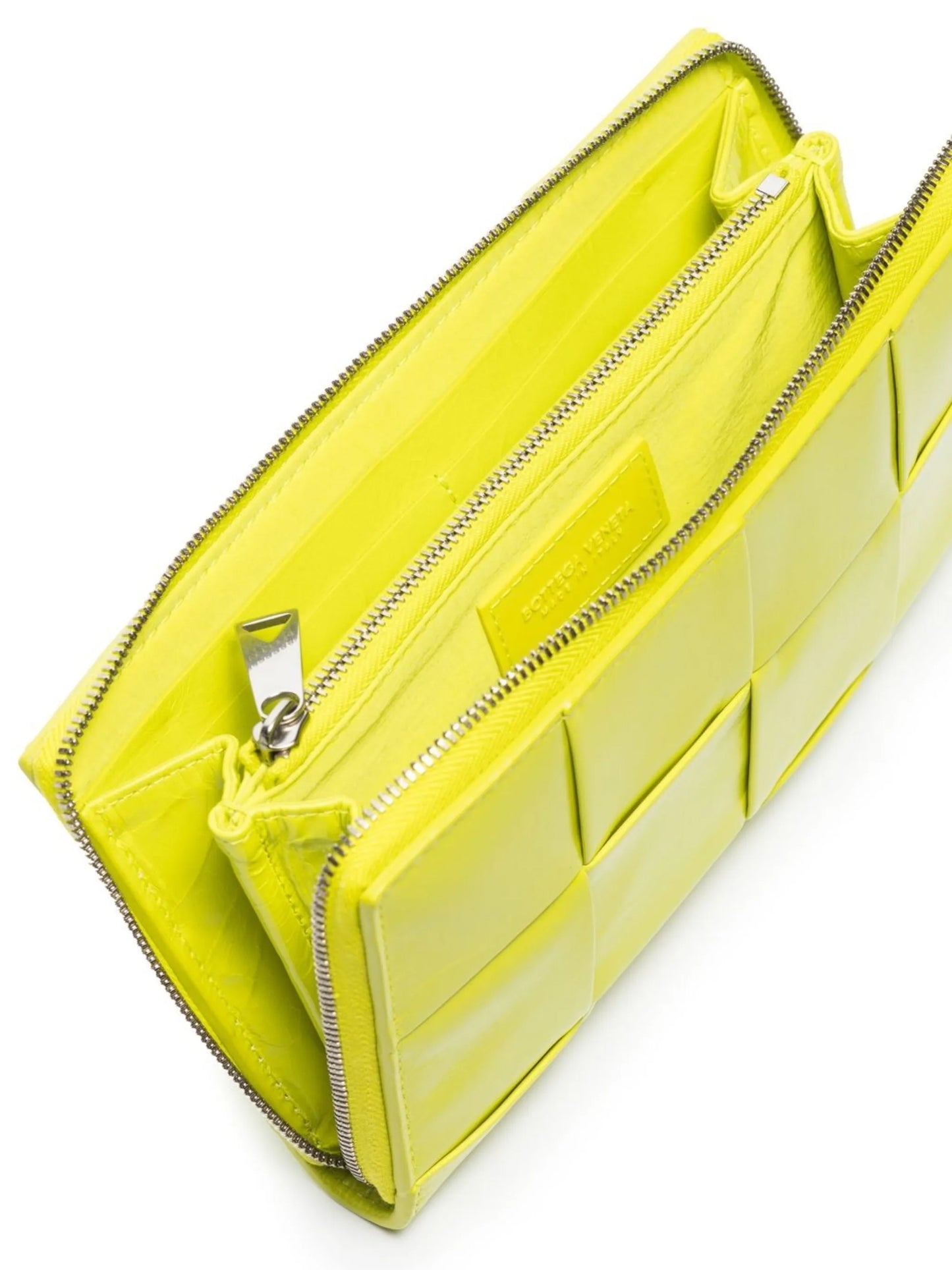 Intrecciato zip-around wallet
