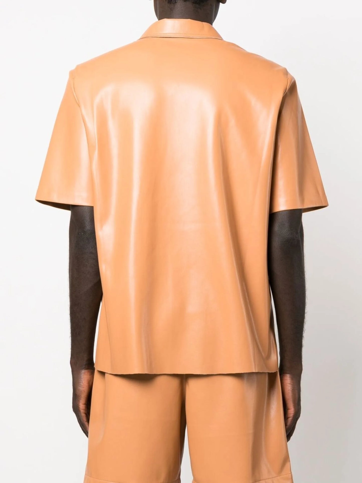Osmo faux-leather shirt