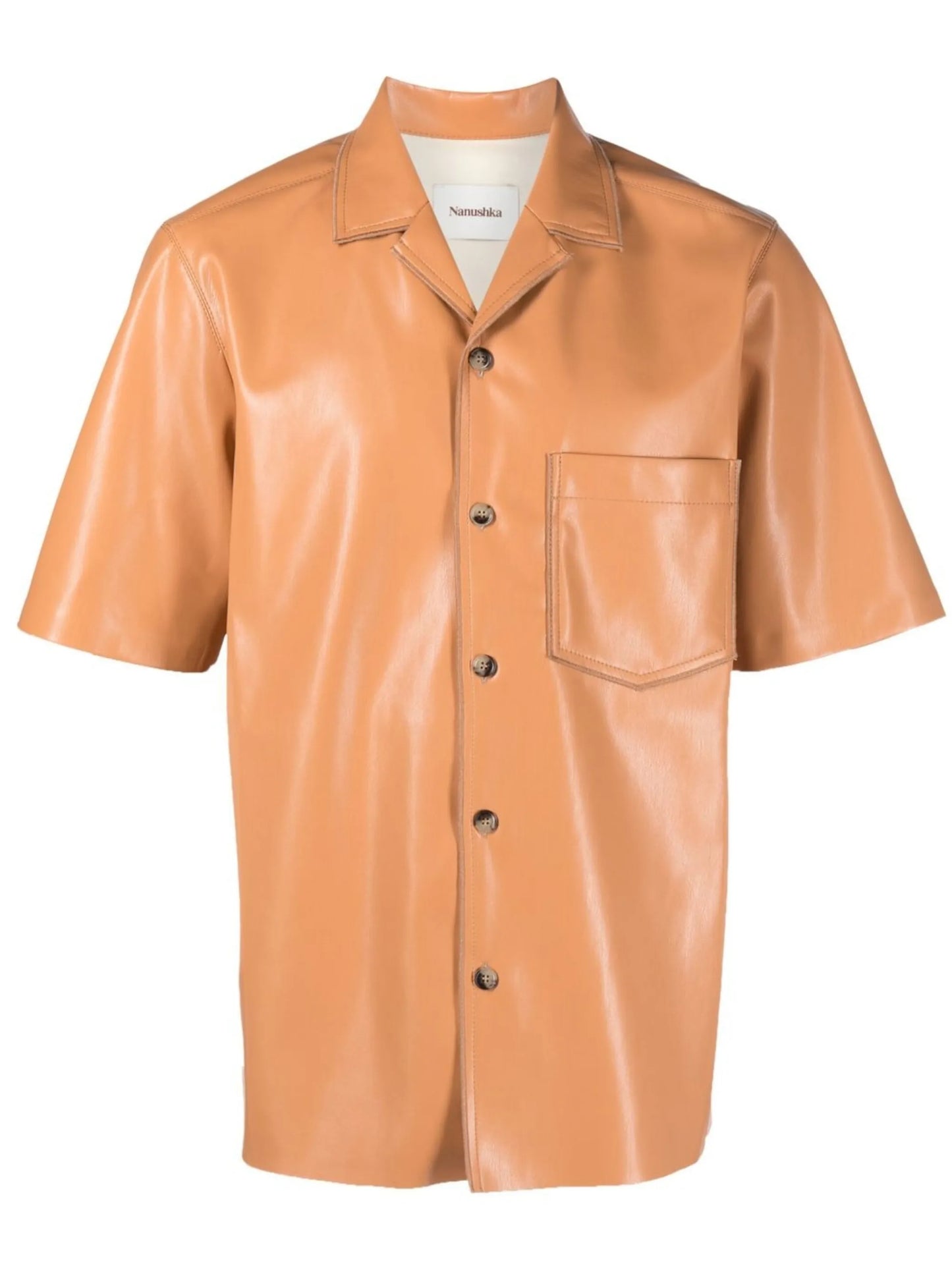 Osmo faux-leather shirt
