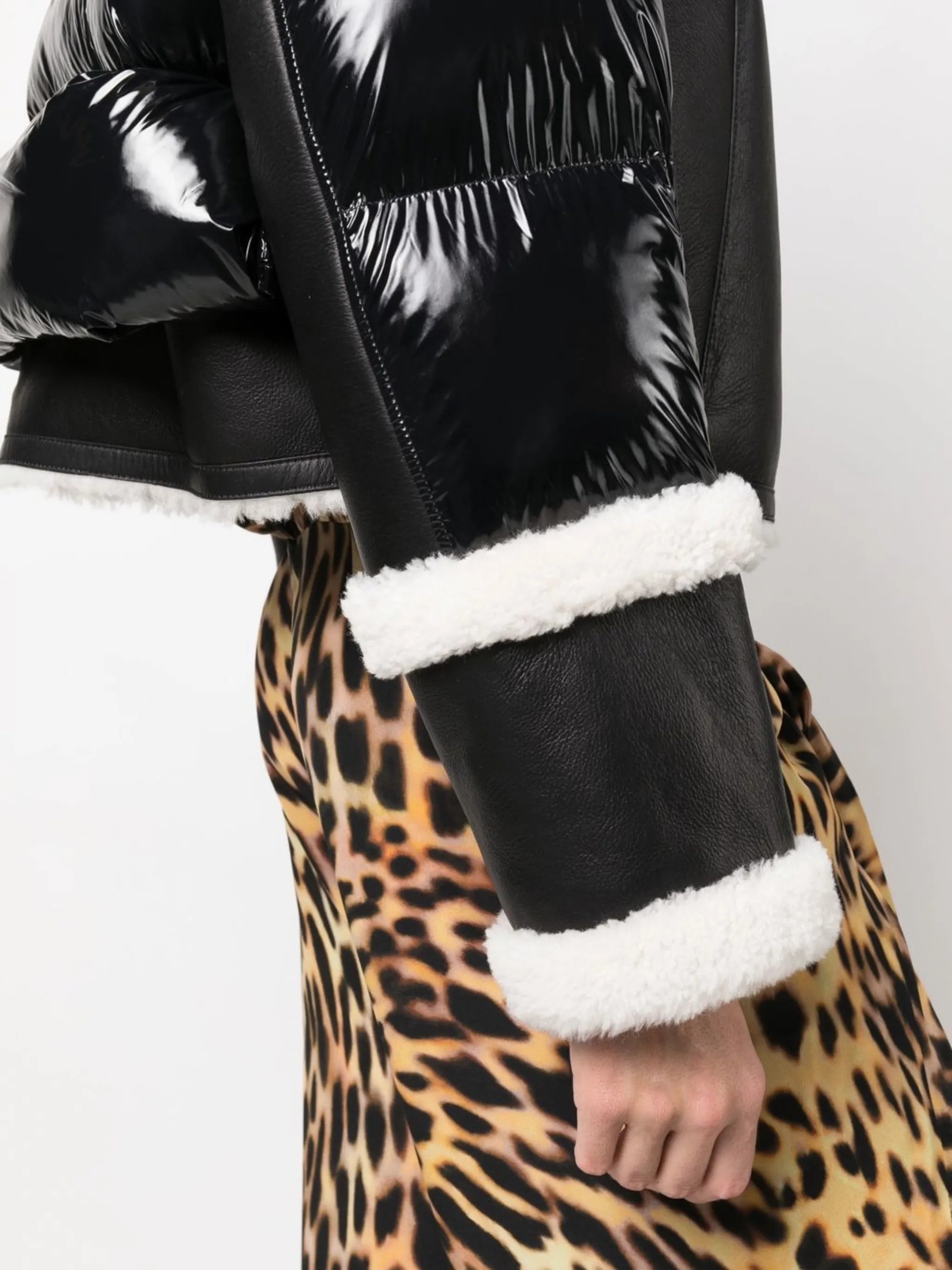 Tallie shearling-trim puffer jacket