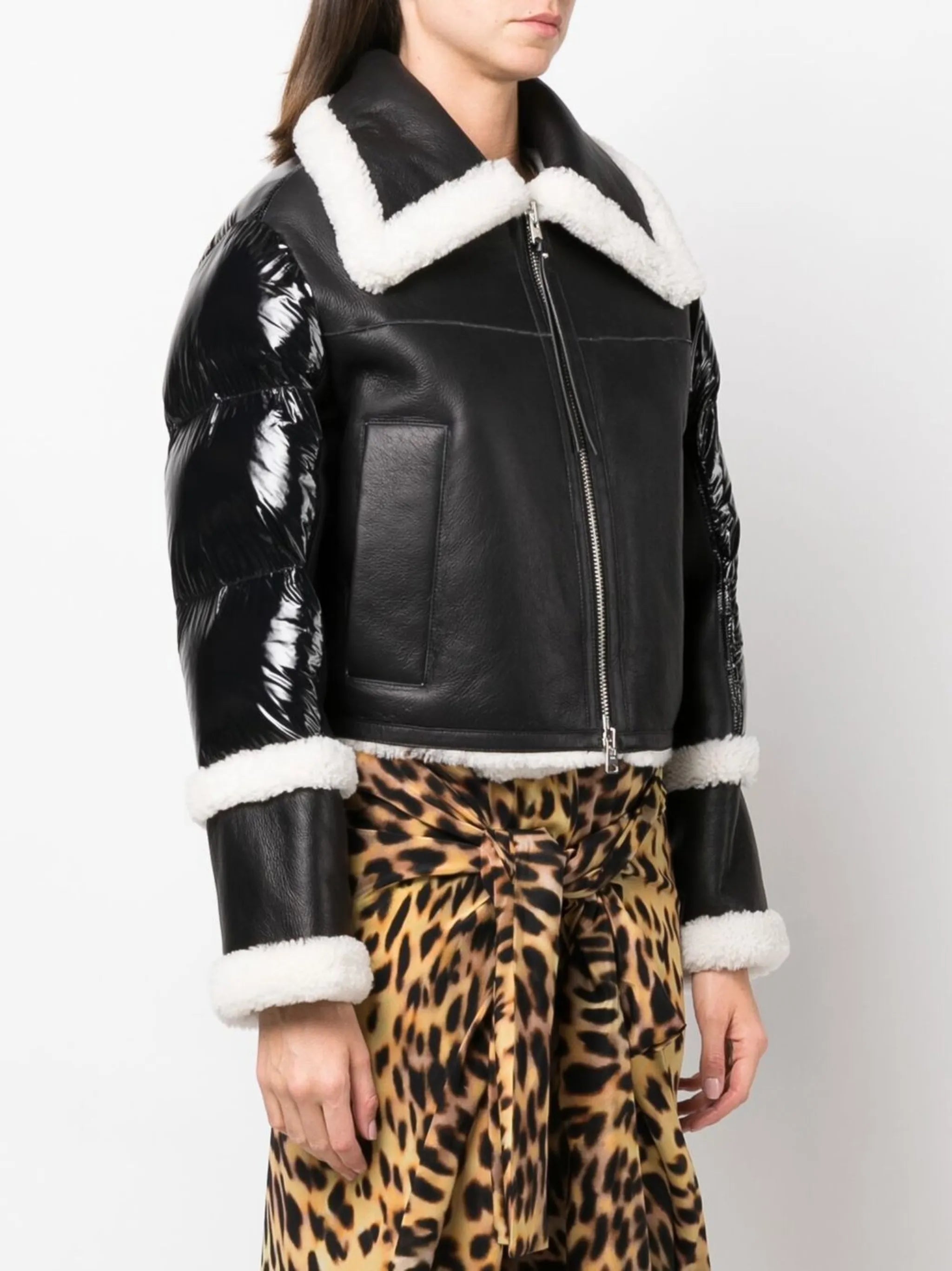 Tallie shearling-trim puffer jacket