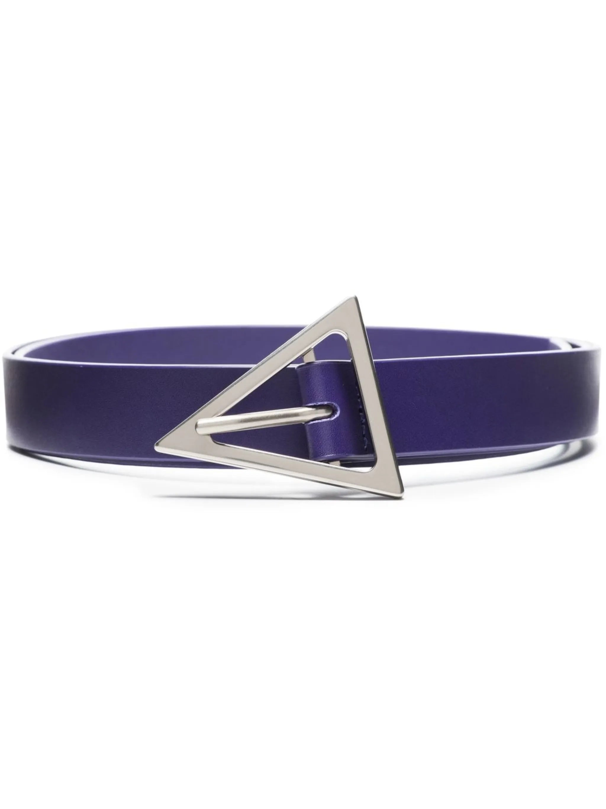 triangle-buckle leather belt