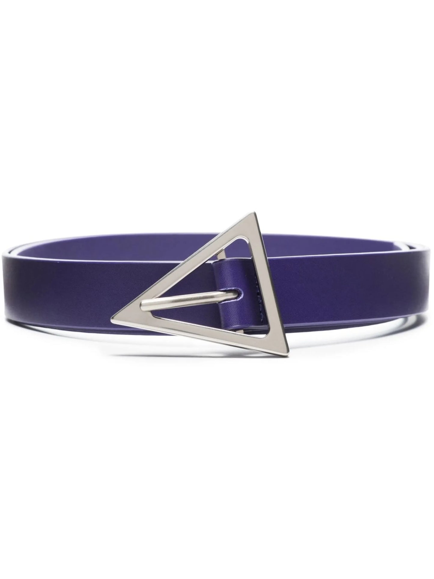 triangle-buckle leather belt