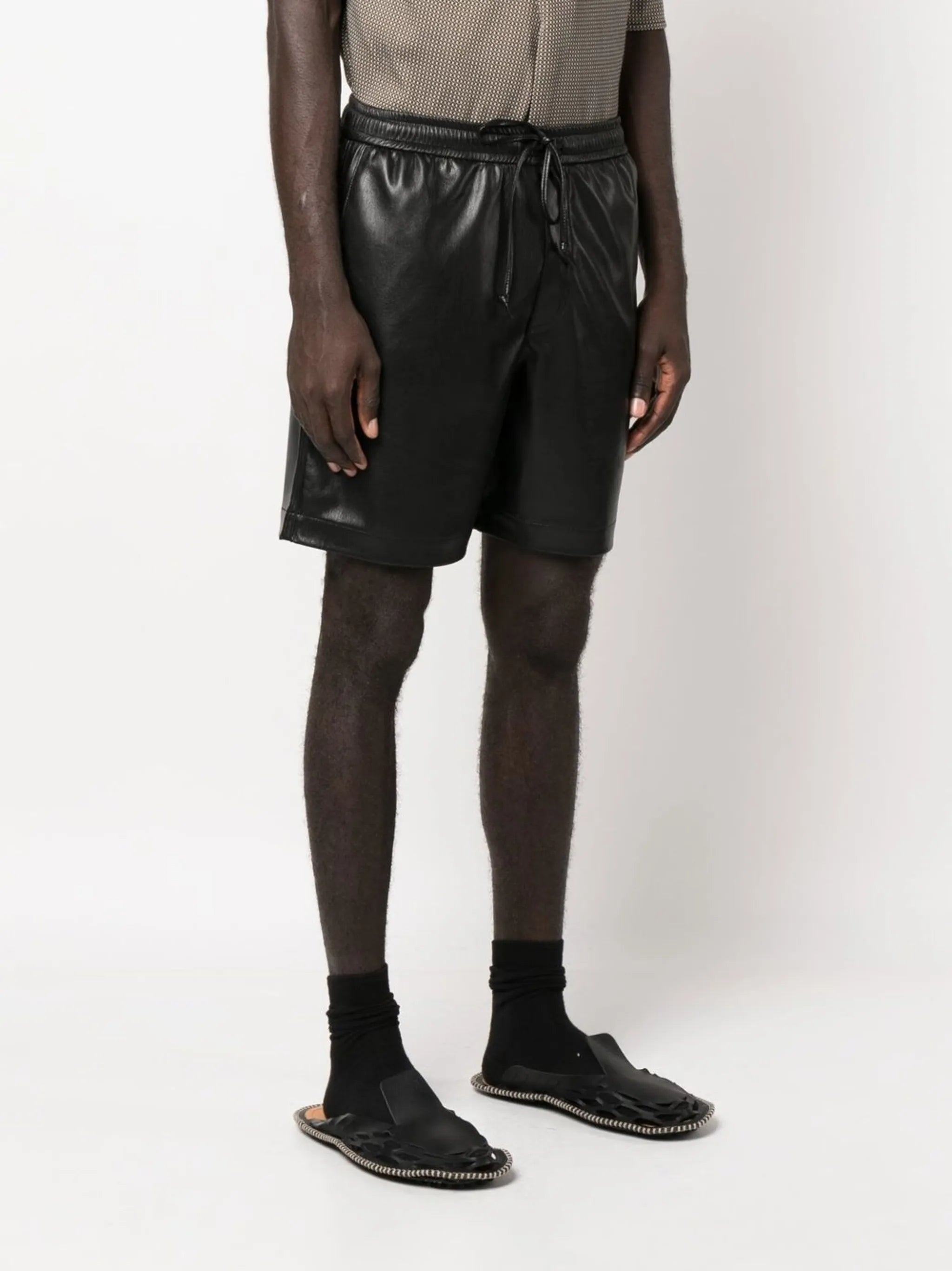Doxxi vegan leather bermuda shorts