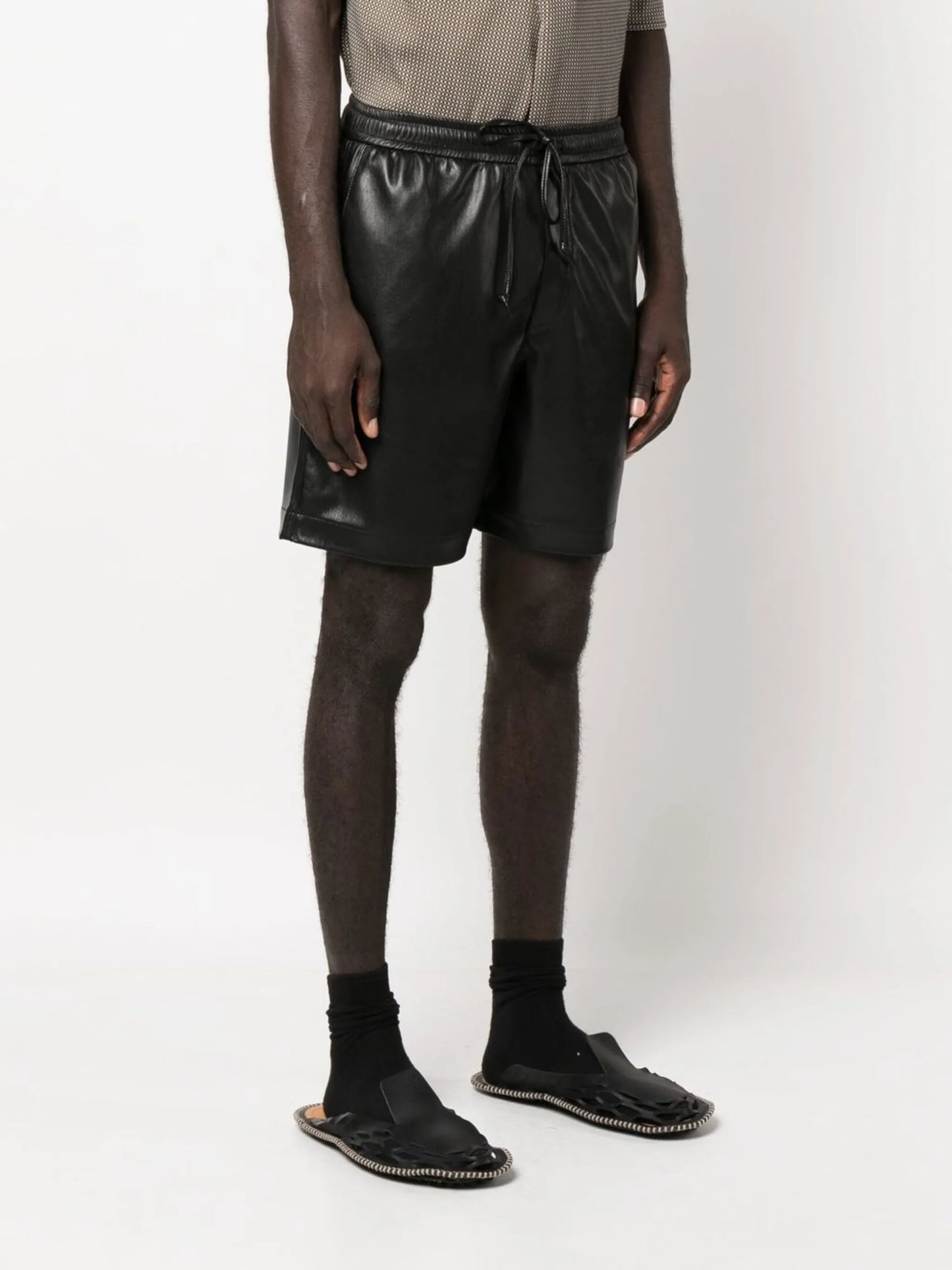 Doxxi vegan leather bermuda shorts