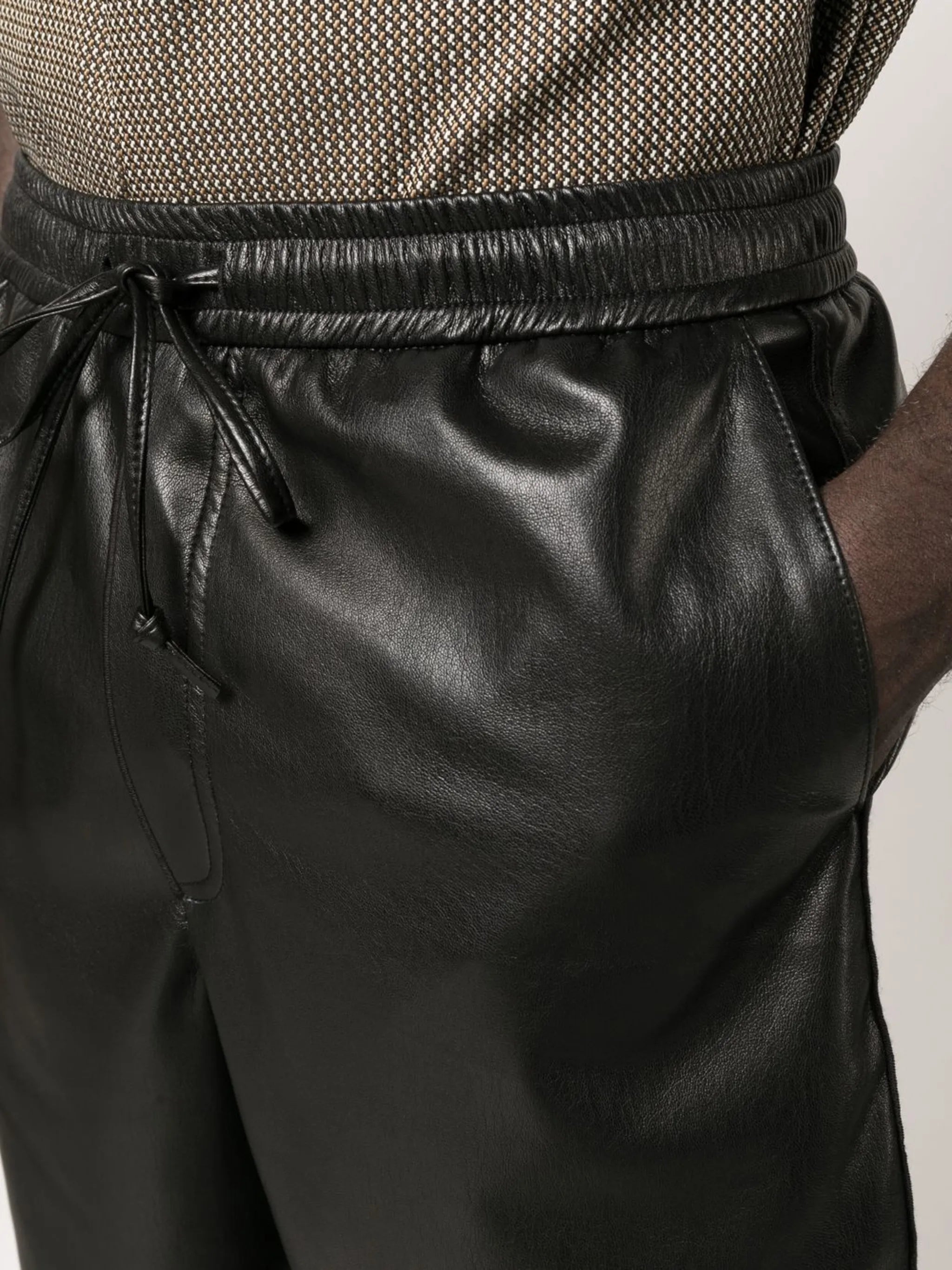 Doxxi vegan leather bermuda shorts