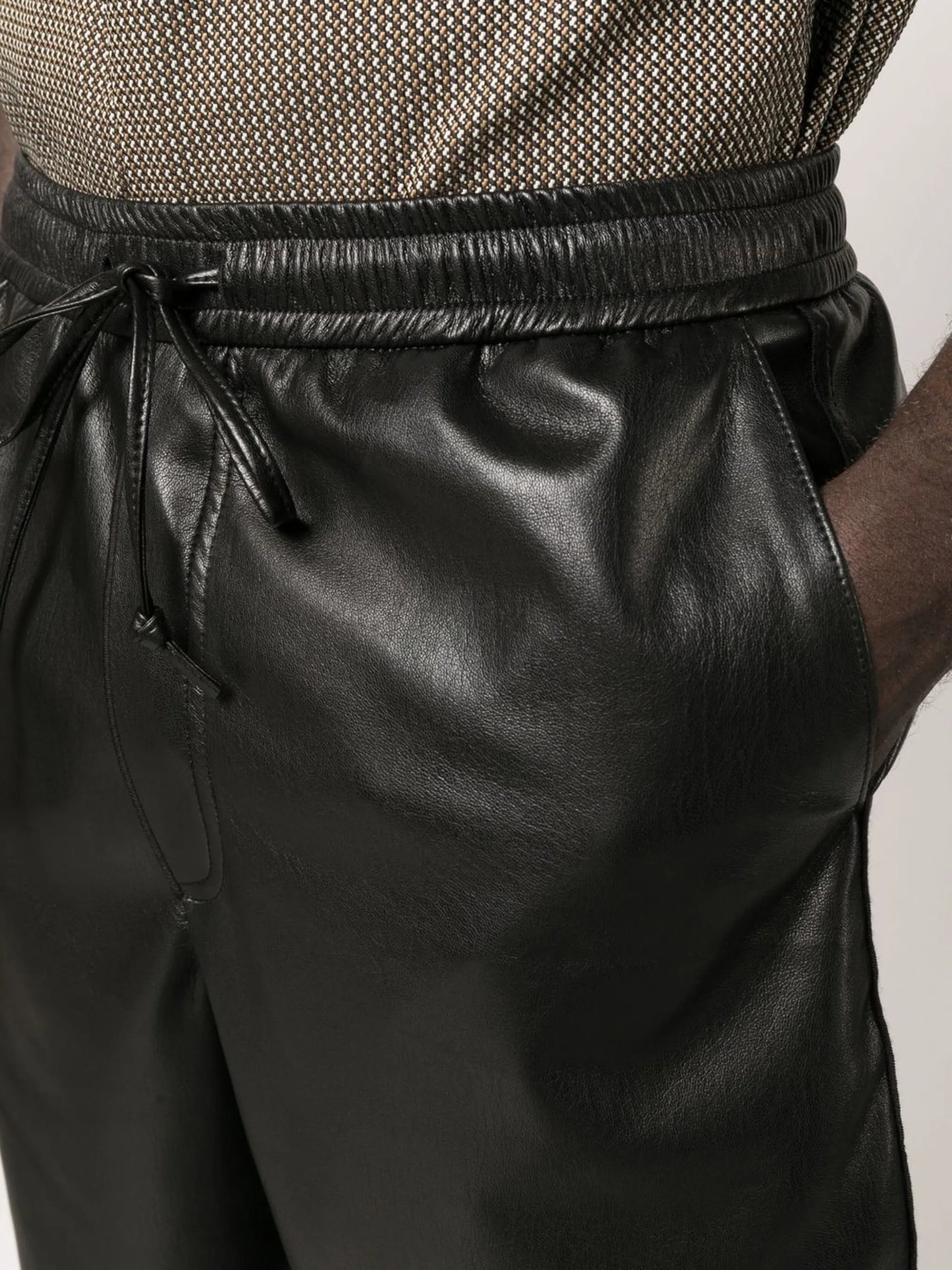 Doxxi vegan leather bermuda shorts