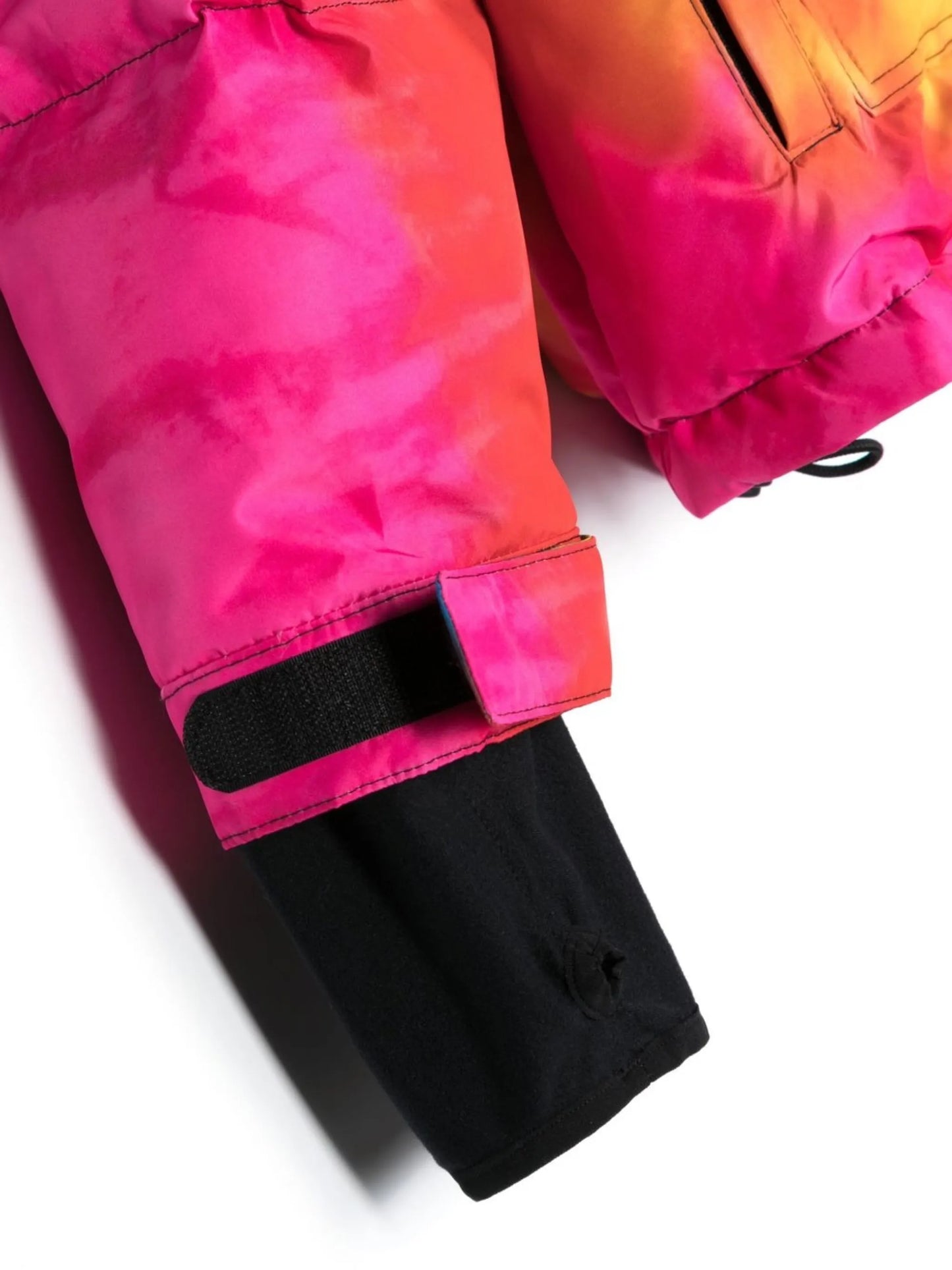 tie-dye print hooded jacket
