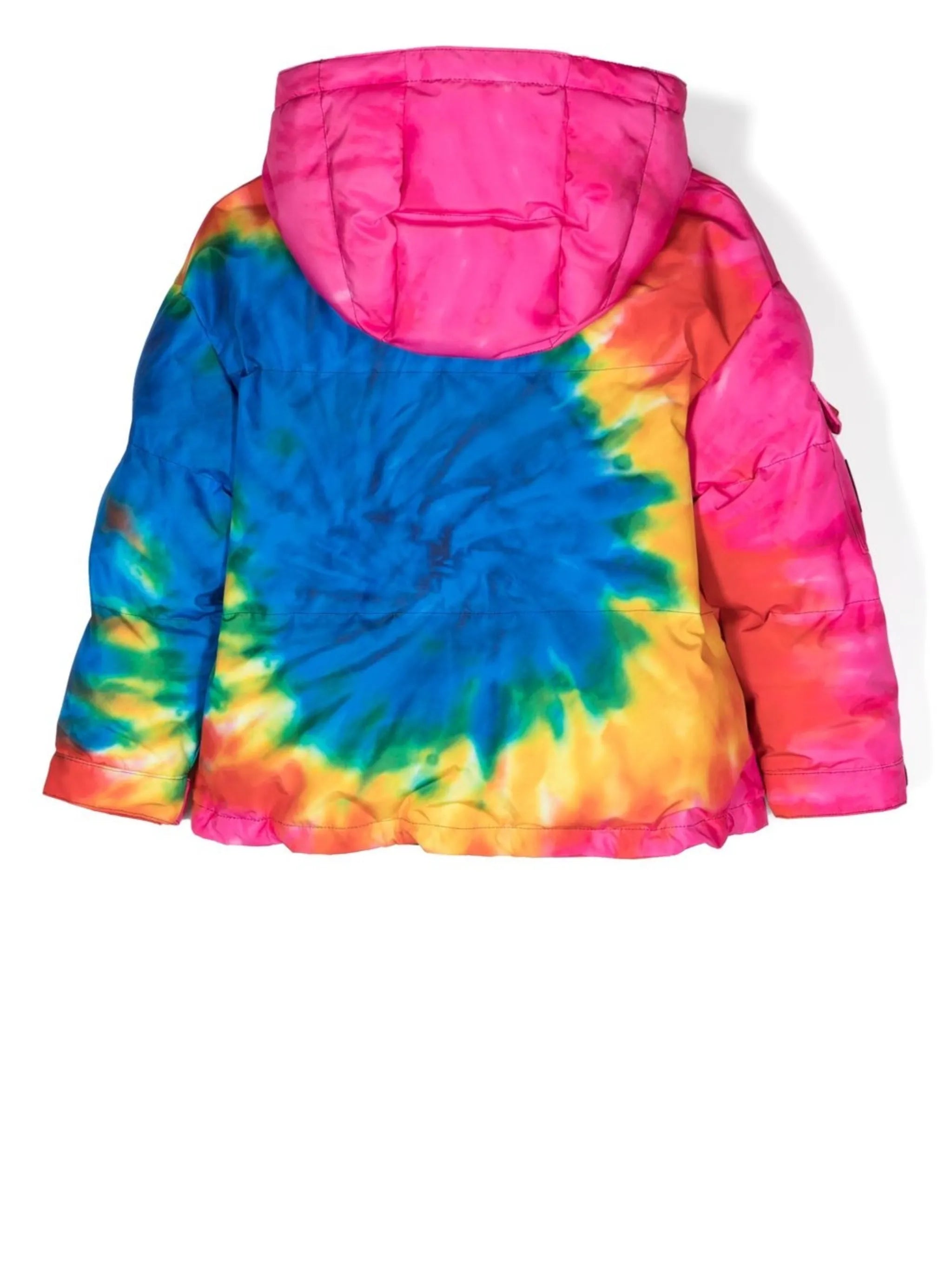 tie-dye print hooded jacket