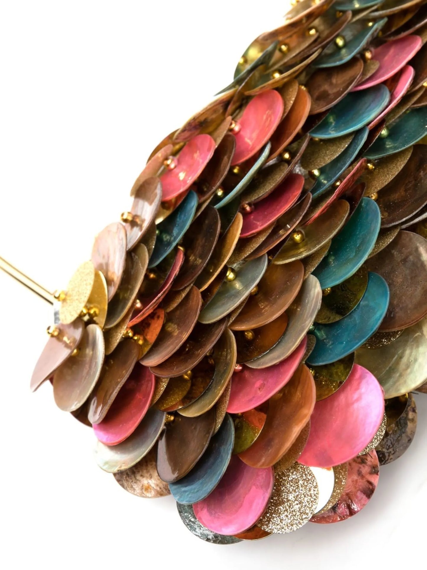 colour-block disc-detail bag