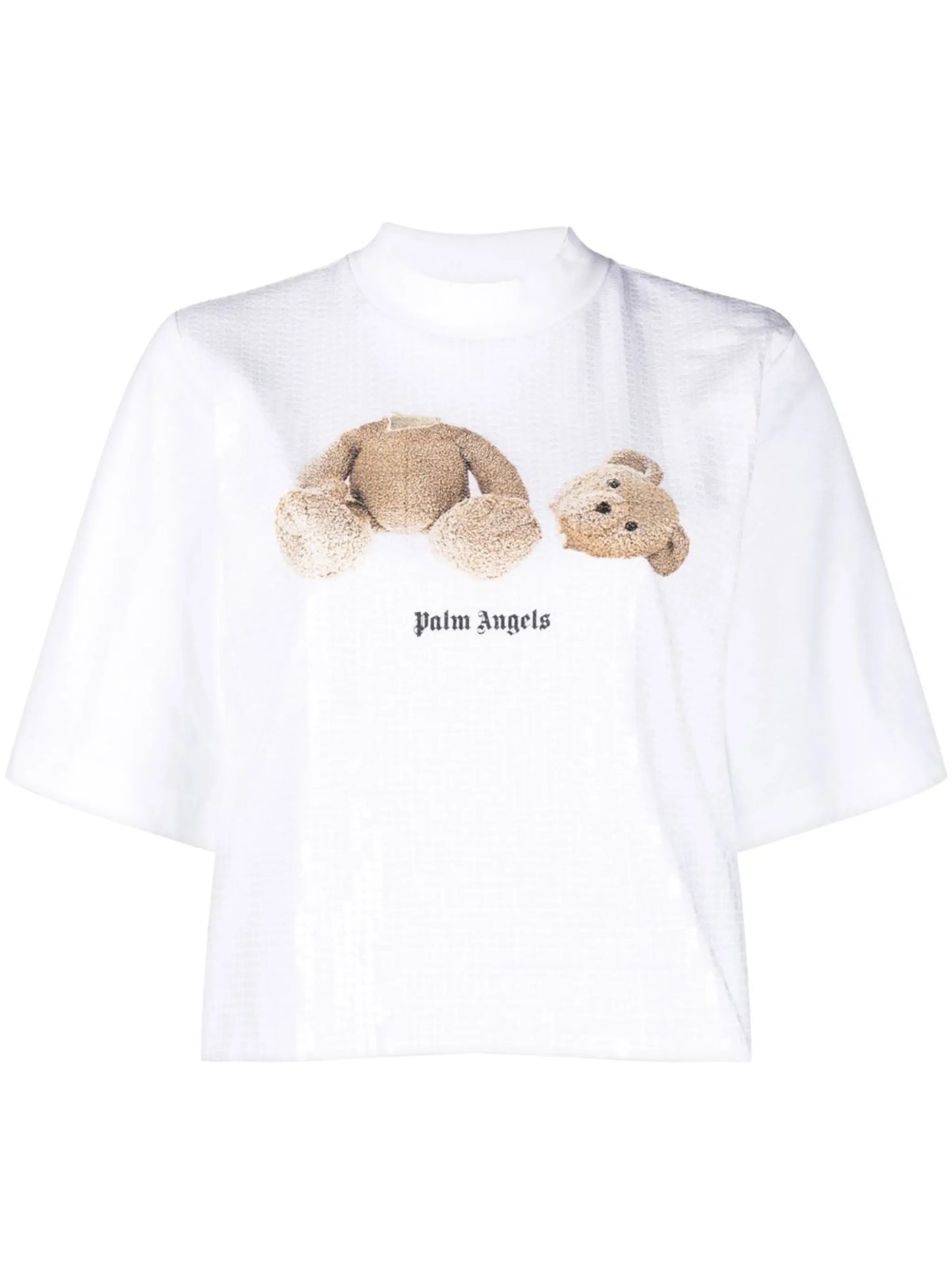 Teddy Bear-print sequin-embellished T-shirt