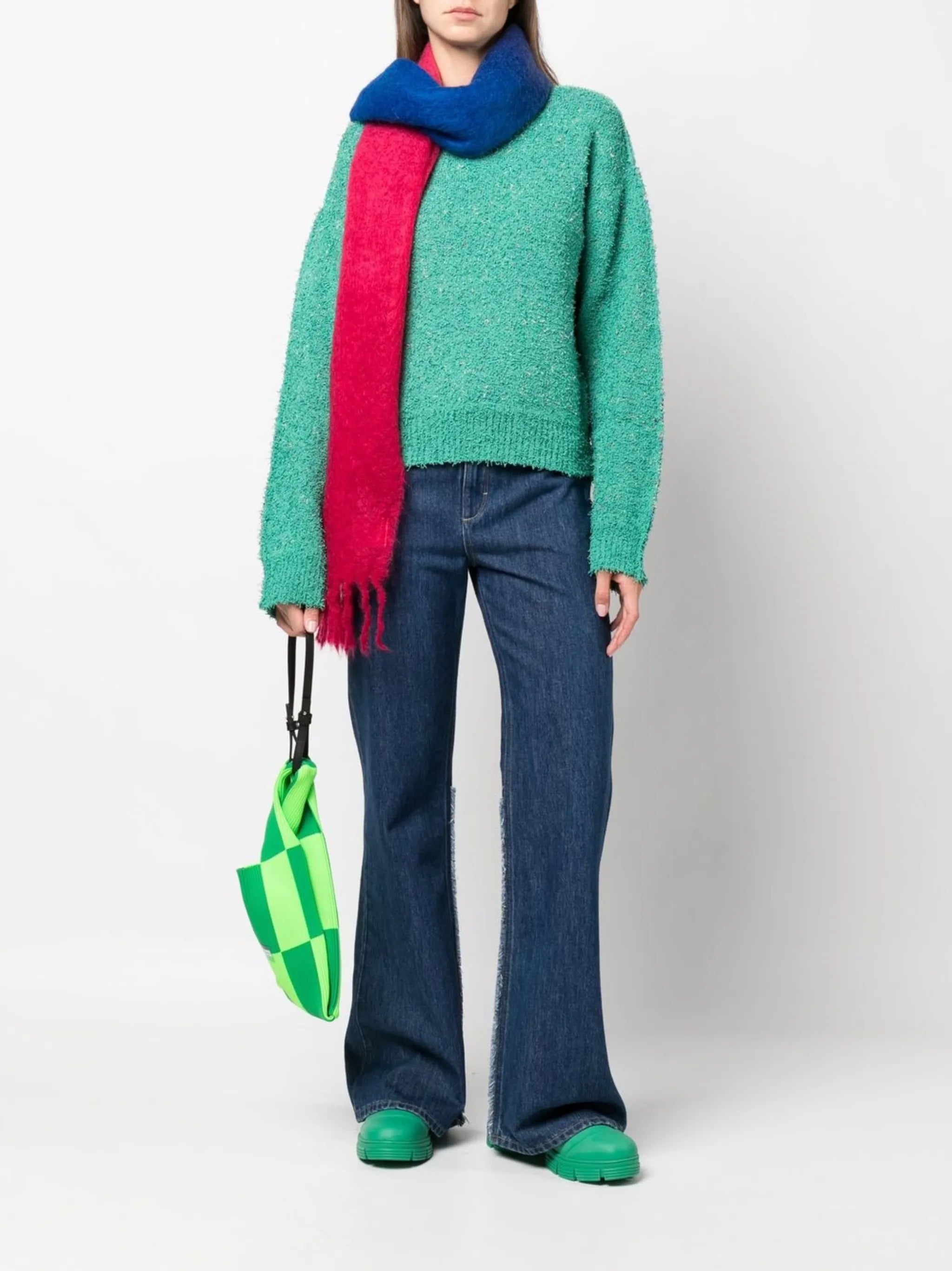 Murdeira speckled-knit jumper