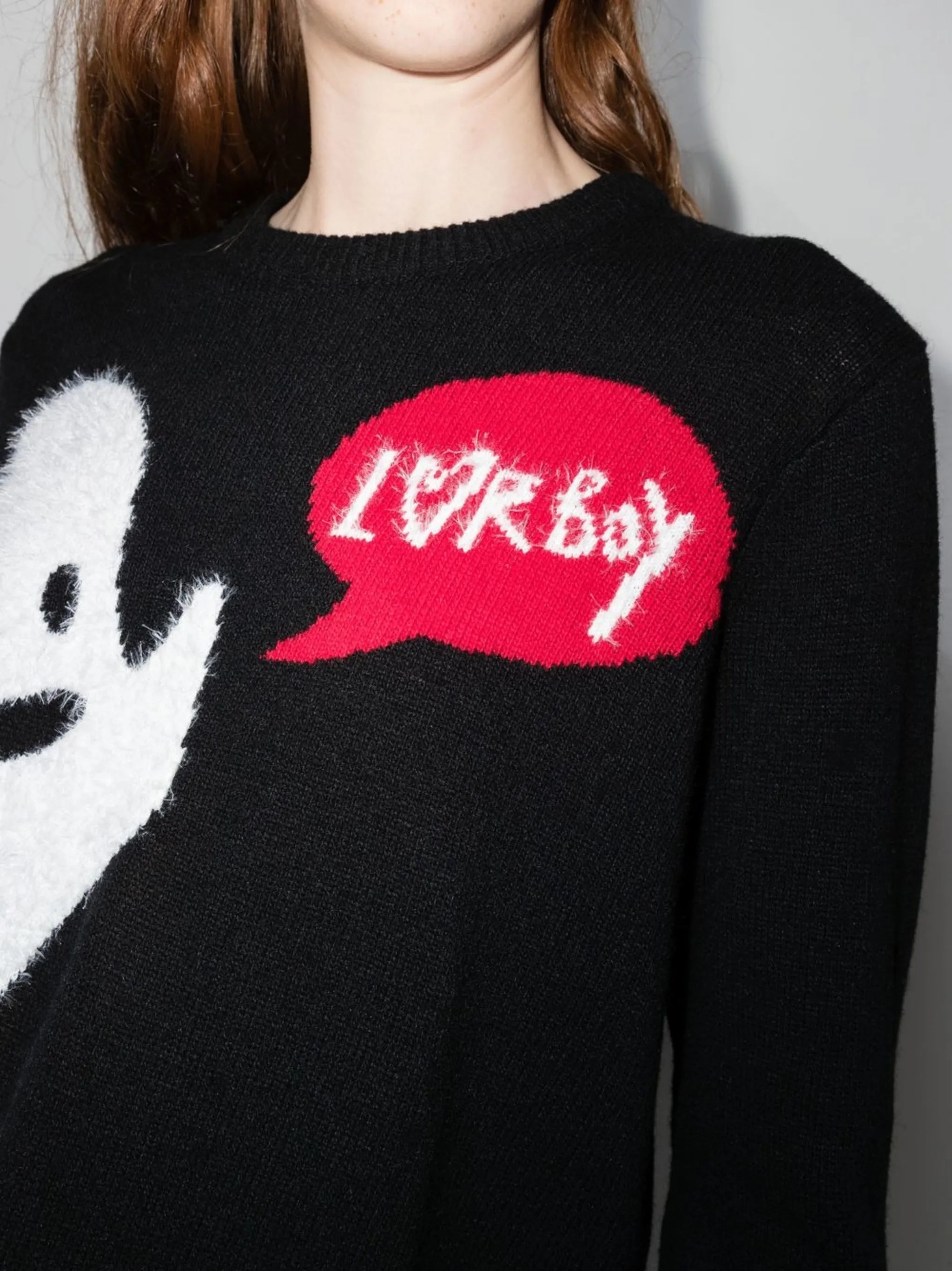 Ghost jacquard-knit jumper