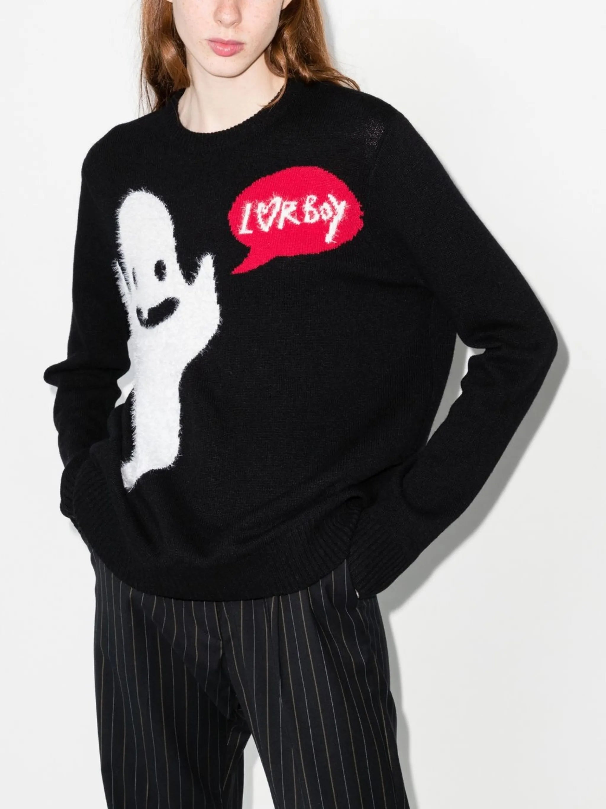 Ghost jacquard-knit jumper