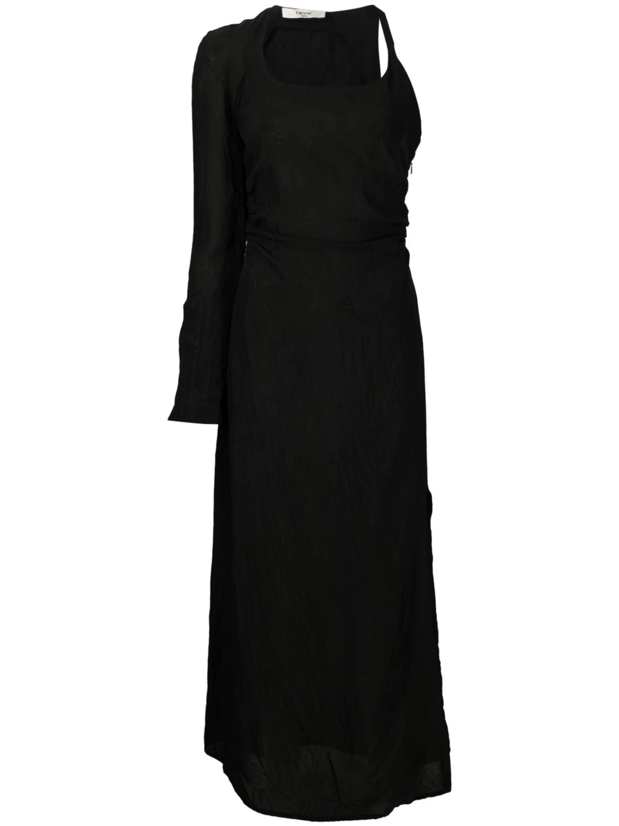 one-sleeve maxi dress