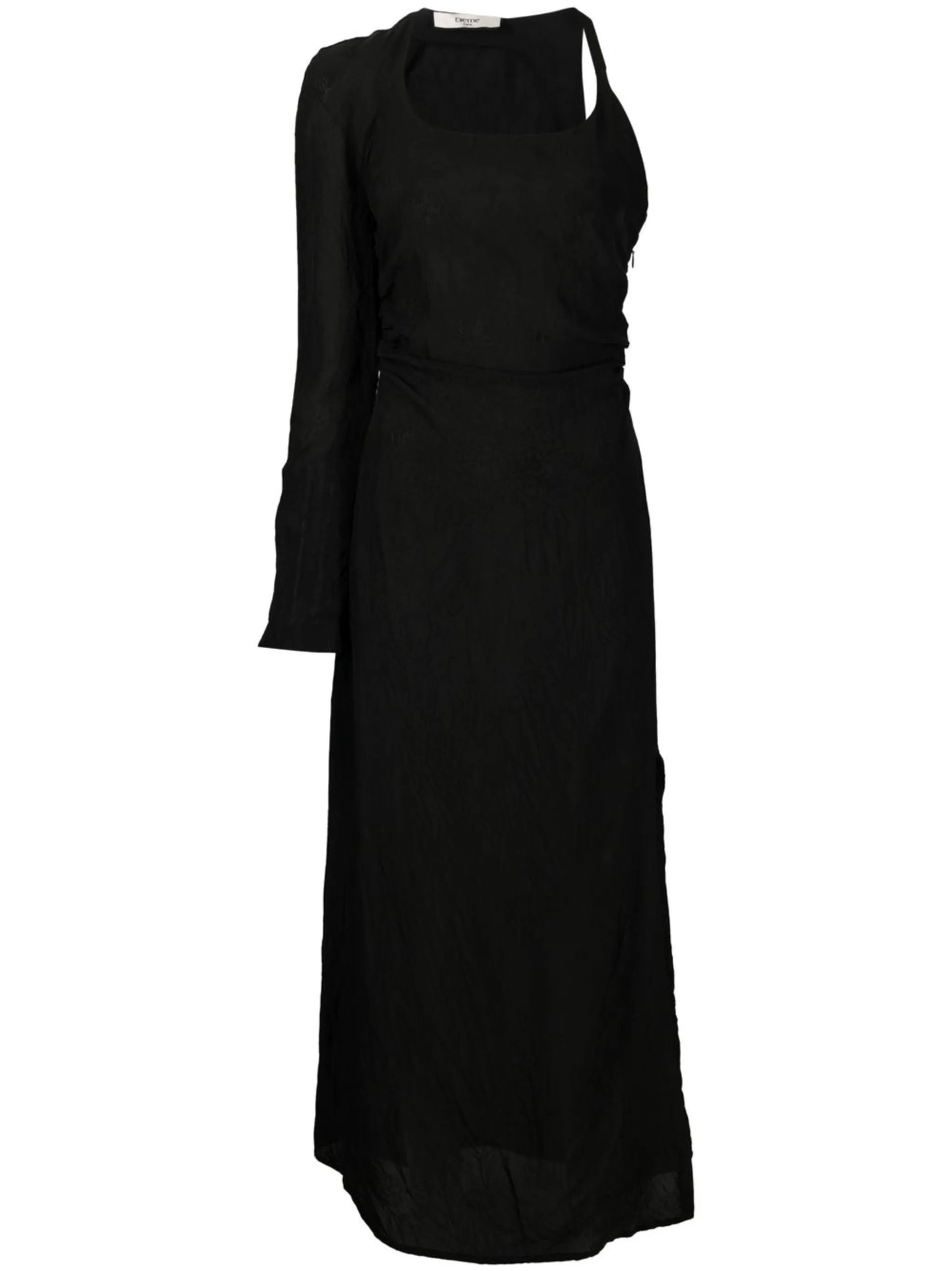 one-sleeve maxi dress