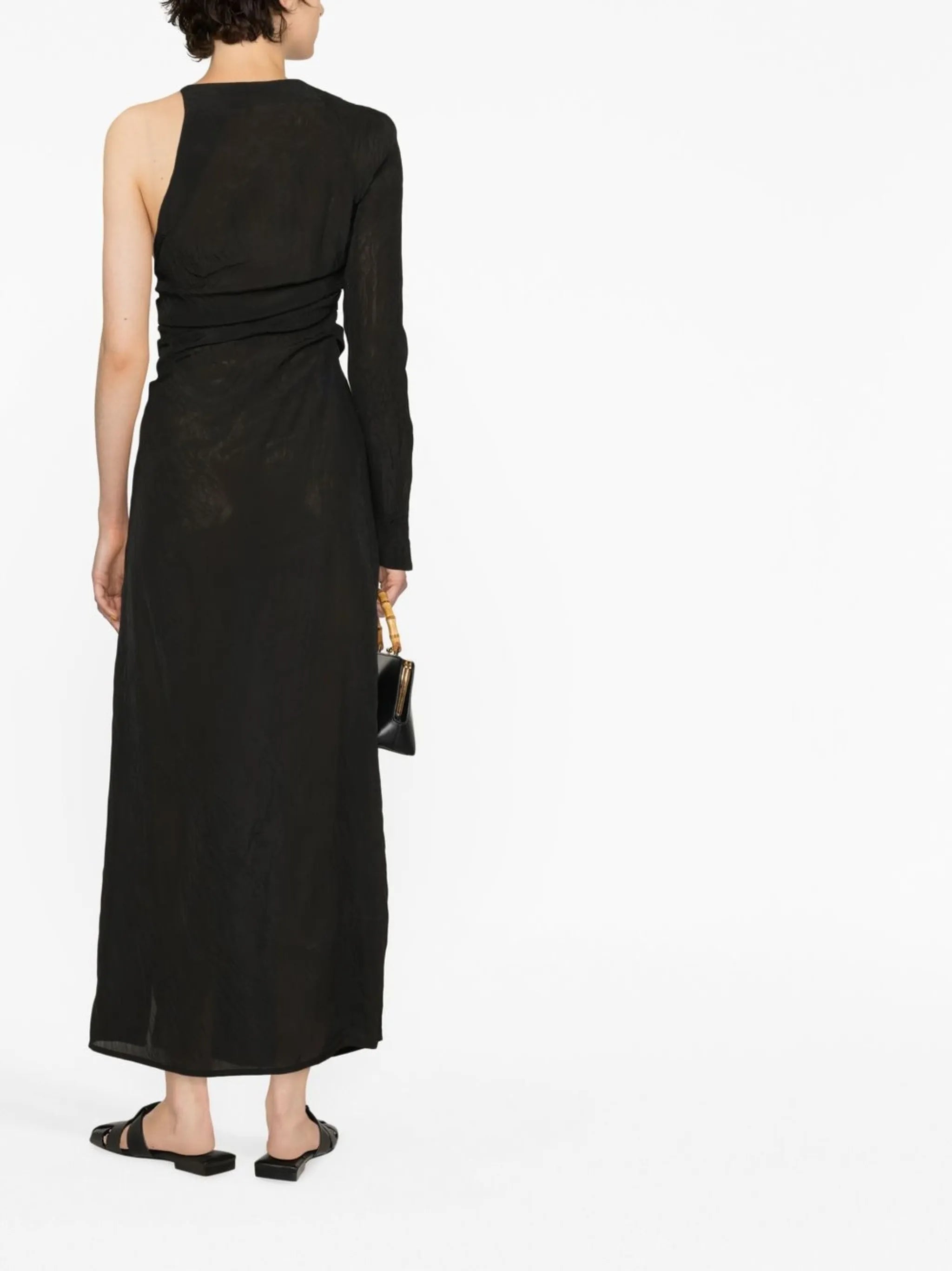 one-sleeve maxi dress