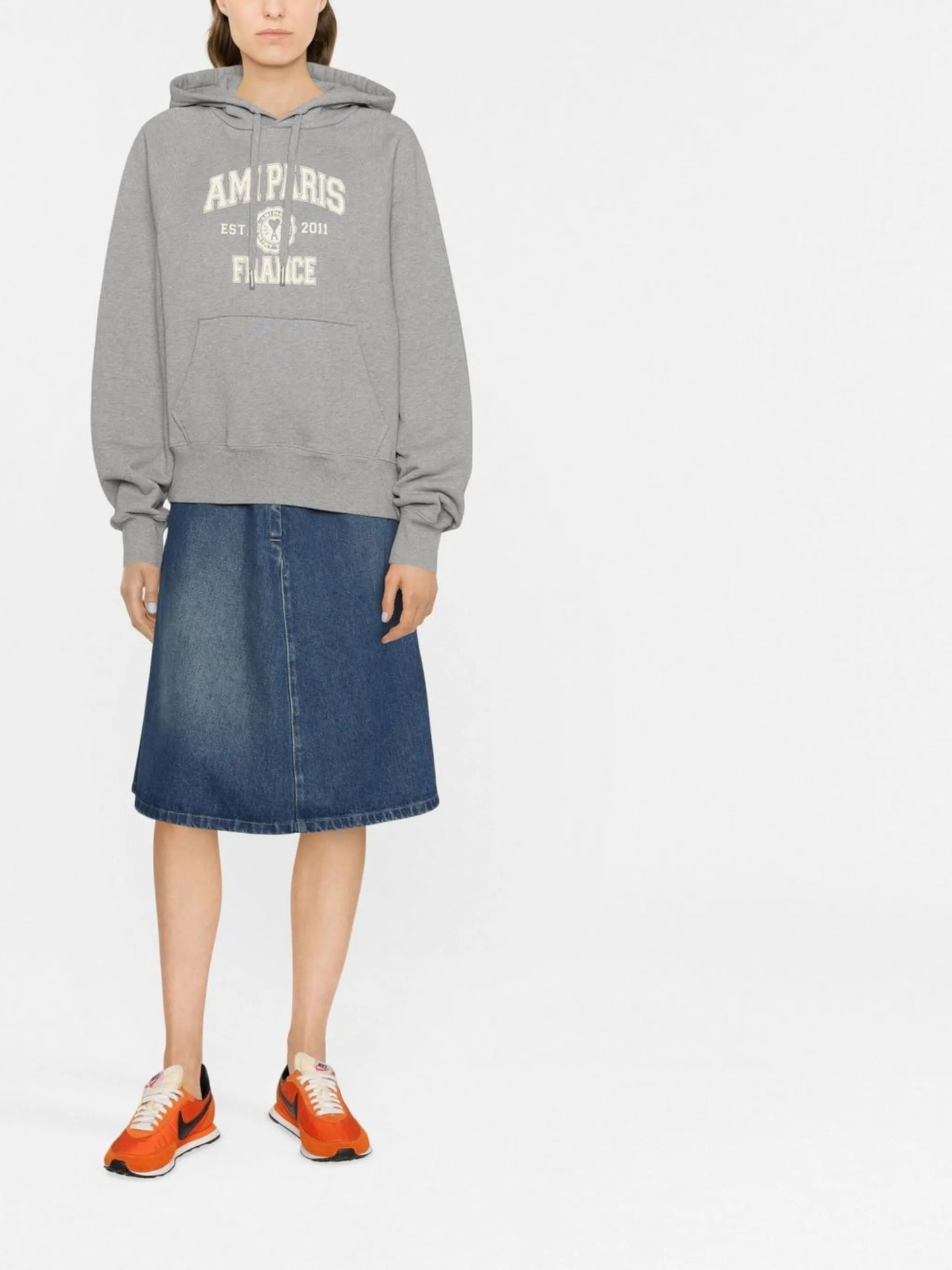 logo-print organic cotton hoodie
